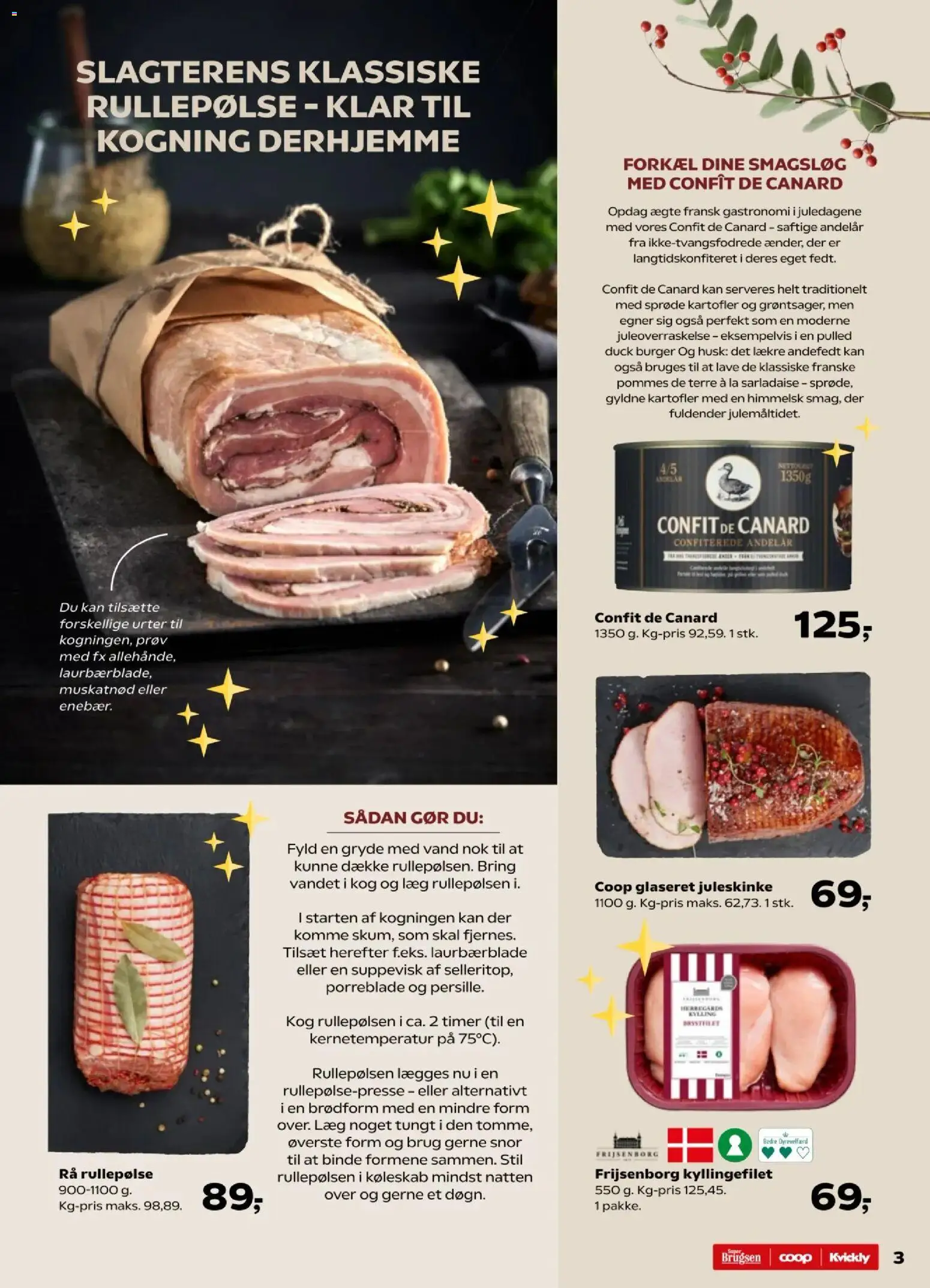 Kvickly tilbudsavis – gyldig fra 21.11.2025 | Side: 3 | Produkter: Kartofler, Rullepølse, Søm, Køleskab