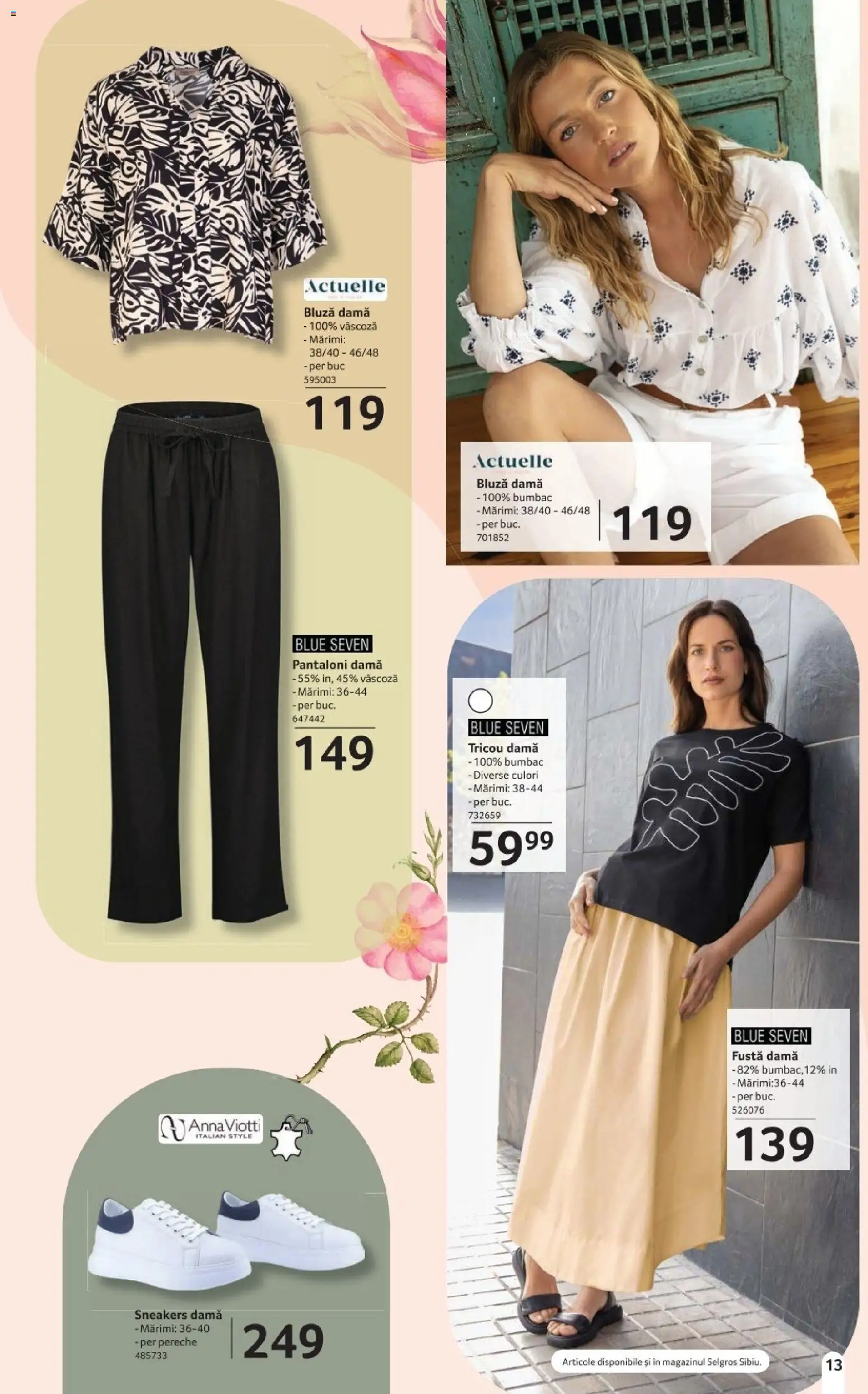 Noul catalog Selgros – valabil de la 20.03.2026 | Pagină: 13 | Produse: Delgeç, Tricou, Bluză, Pantaloni