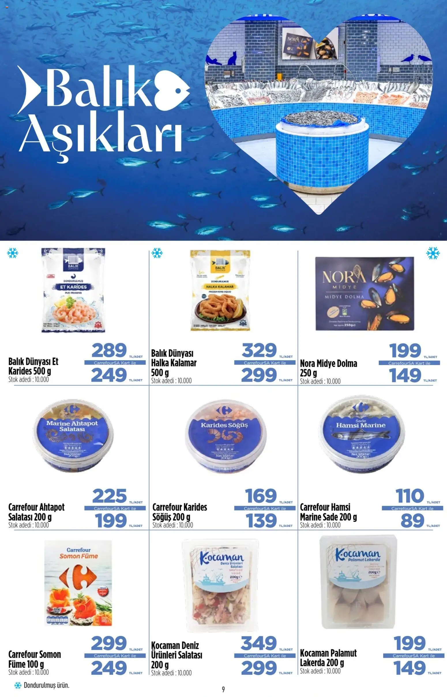 CarrefourSA Katalog - 18.12.2025 tarihinden itibaren geçerlidir | Sayfa: 9 | Ürünler: Midye, Balık, Hamsi, Ahtapot