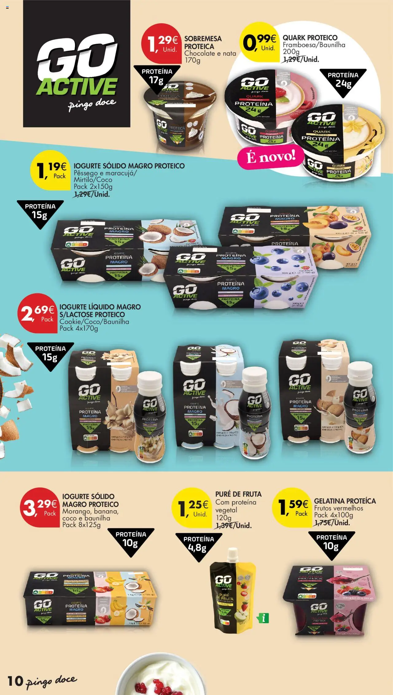 Pingo Doce - Escolhas Equilibradas │ válido de 21.10.2025 | Página: 10 | Produtos: Iogurte, Chocolate, Nata, Iogurte liquido