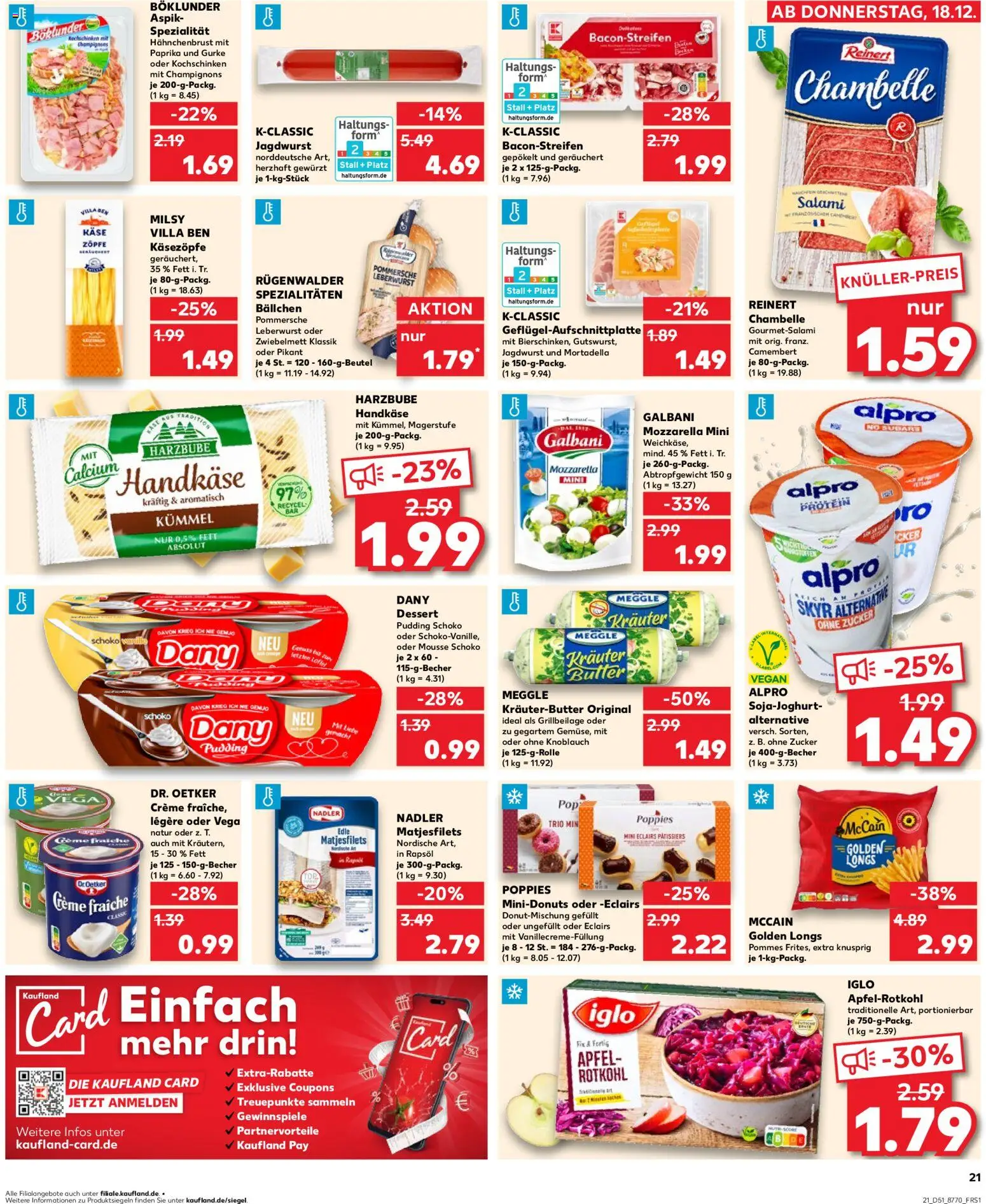 Kaufland prospekt Potsdam	 – gültig ab 21.12.2025 | Seite: 21 | Produkte: Mozzarella, Pudding, Creme, Alpro