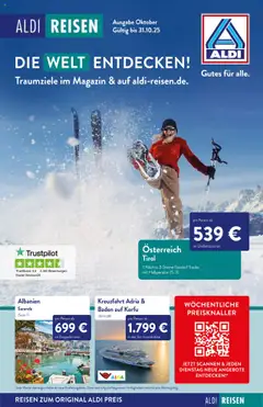 Aldi Reisen  Reisemagazin ab 01.10.2025 gültig