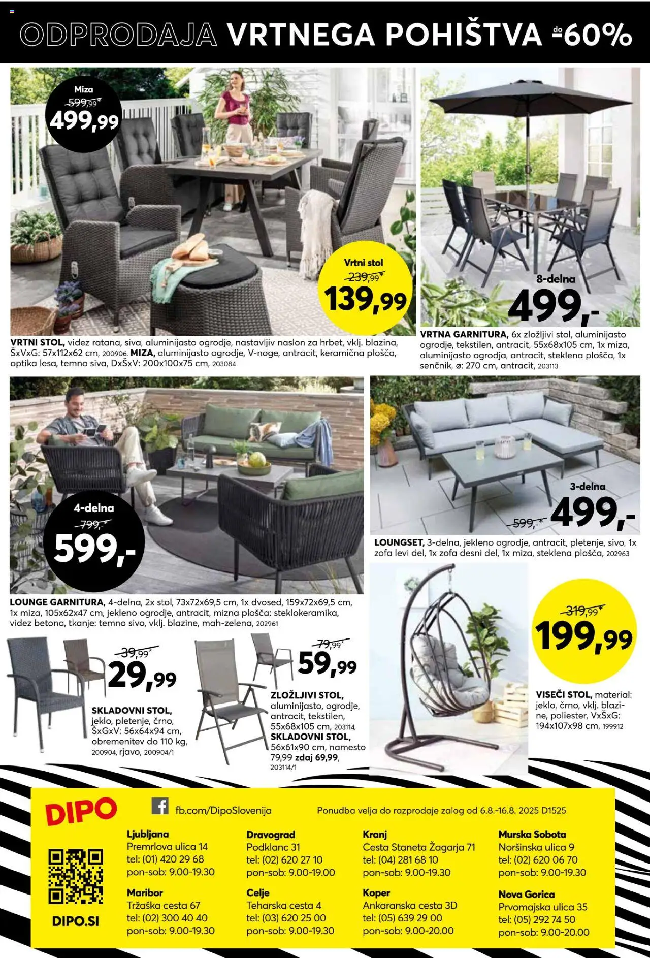 Dipo katalog │ velja od 06.08.2025 | Stran: 16 | Izdelki: Vrtni stol, Miza, Stol