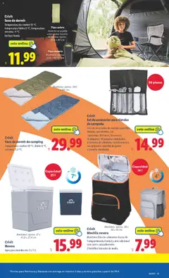 Lidl catálogo de bazar MAD │ válido desde el 07.07.2025 | Página: 25 | Productos: Mochila, Saco de dormir, Nevera, Κούβα