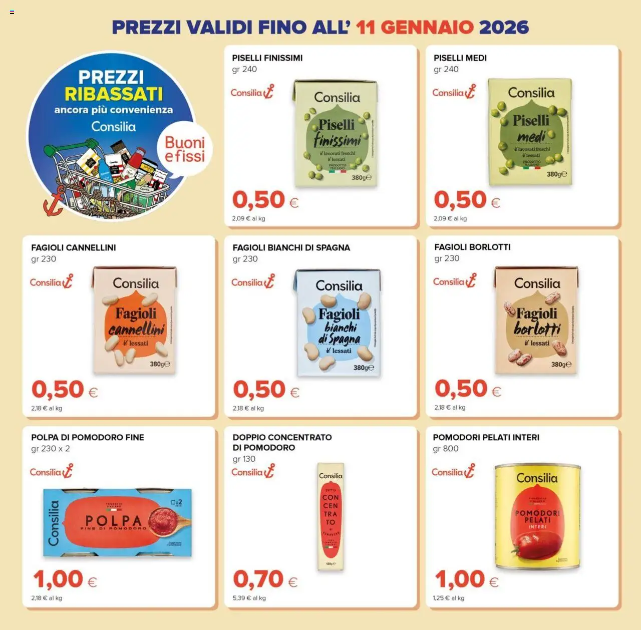 Volantino Tigre del 15.10.2025 | Pagina: 14 | Prodotti: Fagioli, Pomodoro, Pomodori, Piselli