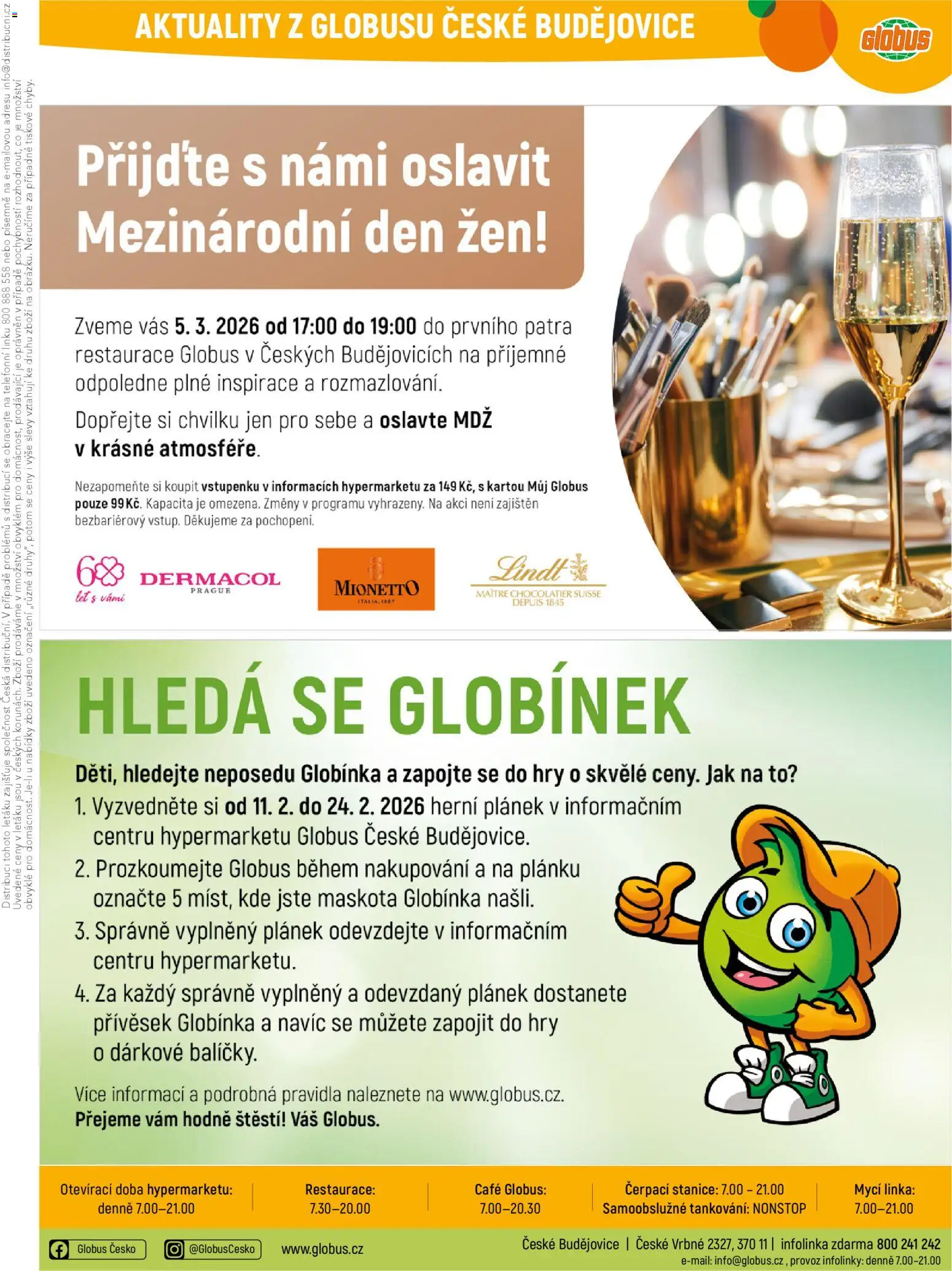 Globus leták - České Budějovice od 18.02.2026 | Strana: 38 | Produkty: Globus, Lindt, Mionetto