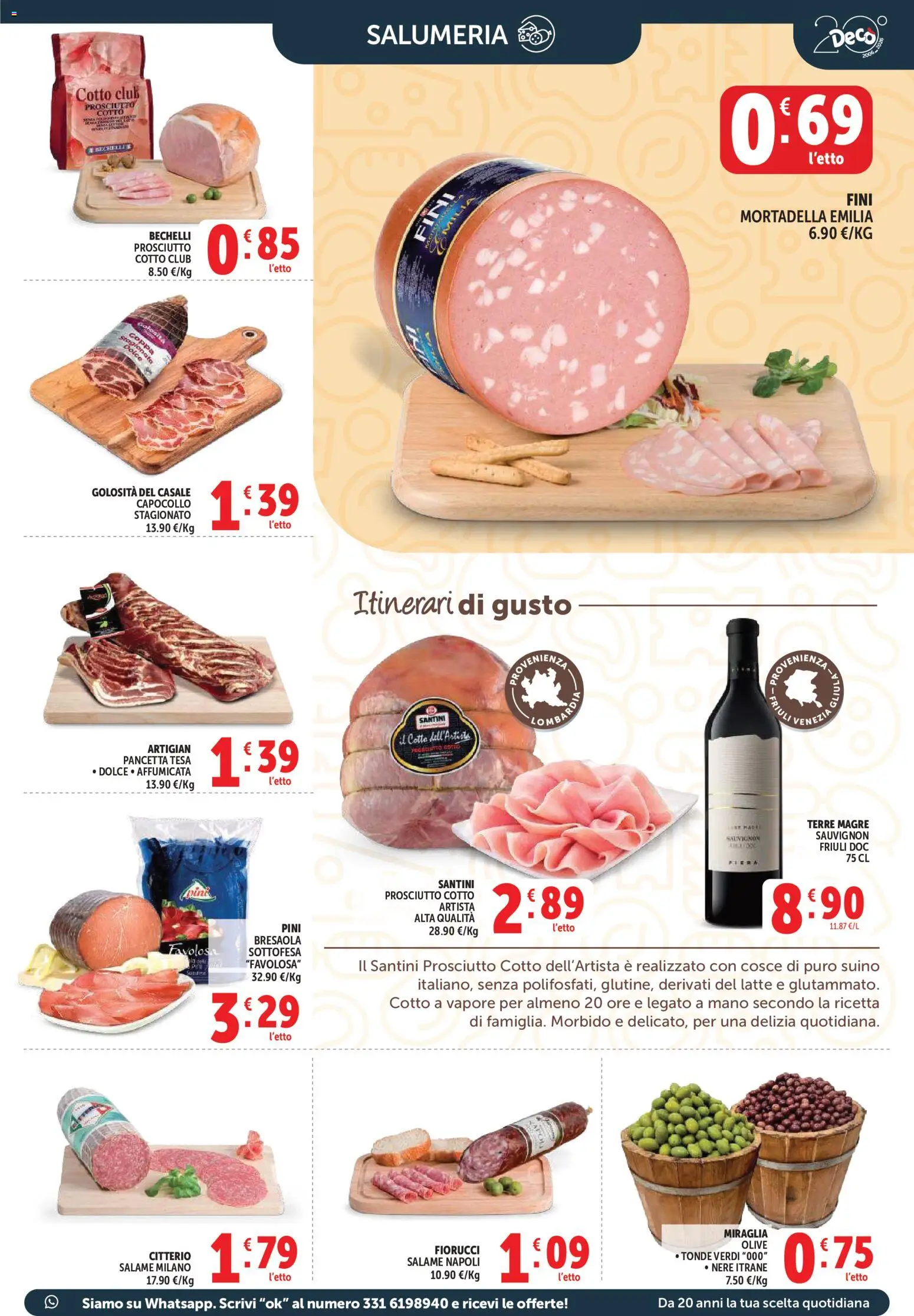 Volantino Decò del 27.03.2026 | Pagina: 9 | Prodotti: Salame, Bresaola, Suino, Mortadella