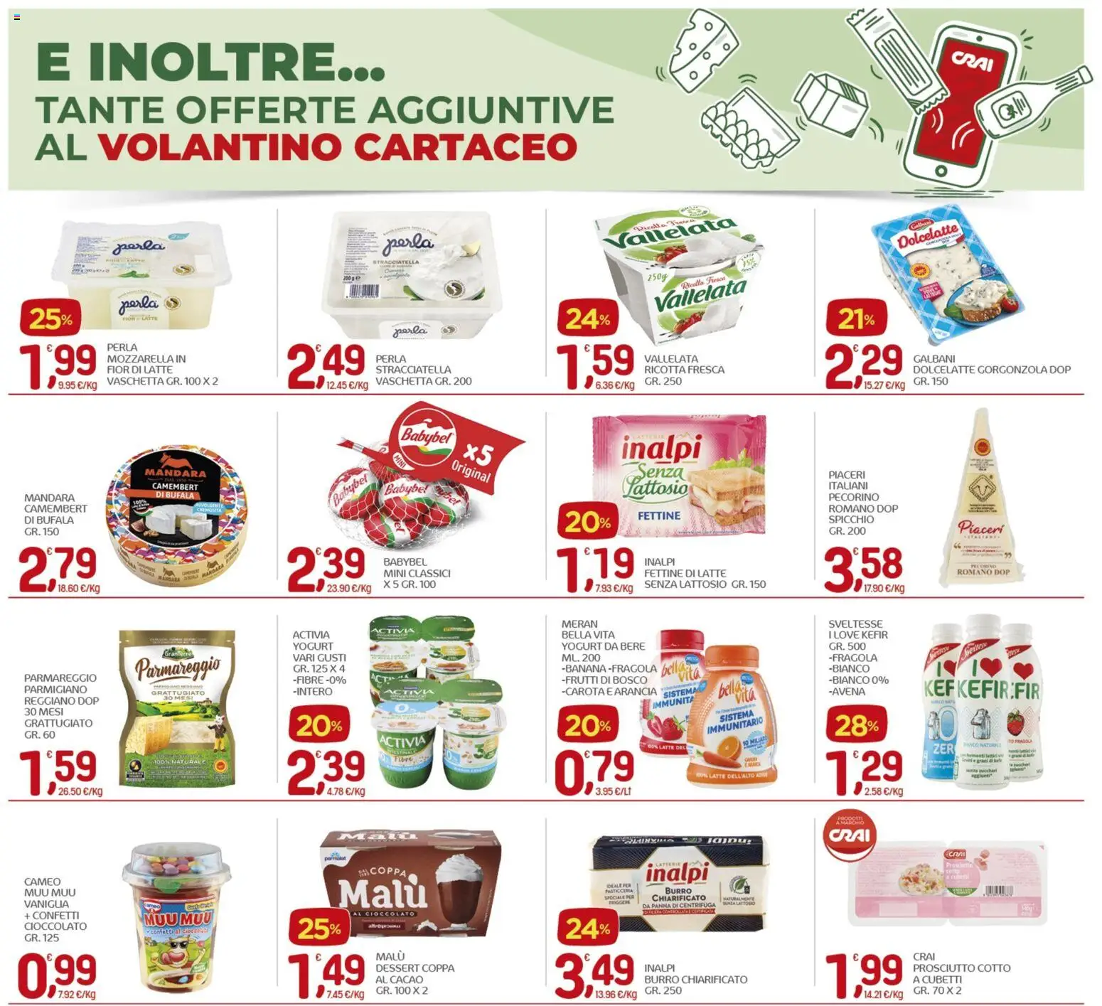 Volantino CRAI del 26.03.2026 | Pagina: 12 | Prodotti: Yogurt, Mozzarella, Cacao, Stracciatella