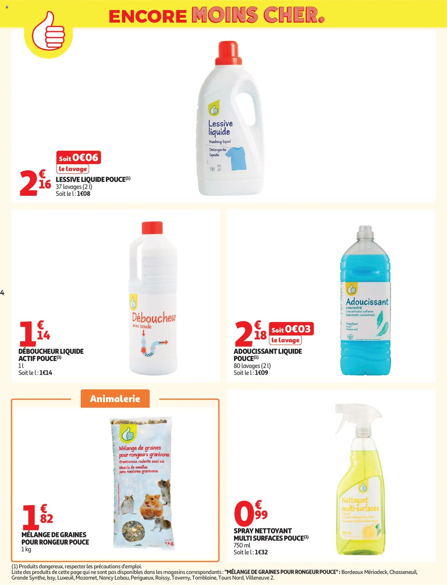 {H1} | Page: 4 | Produits: Citron, Lessive Liquide, Adoucissant, Lessive