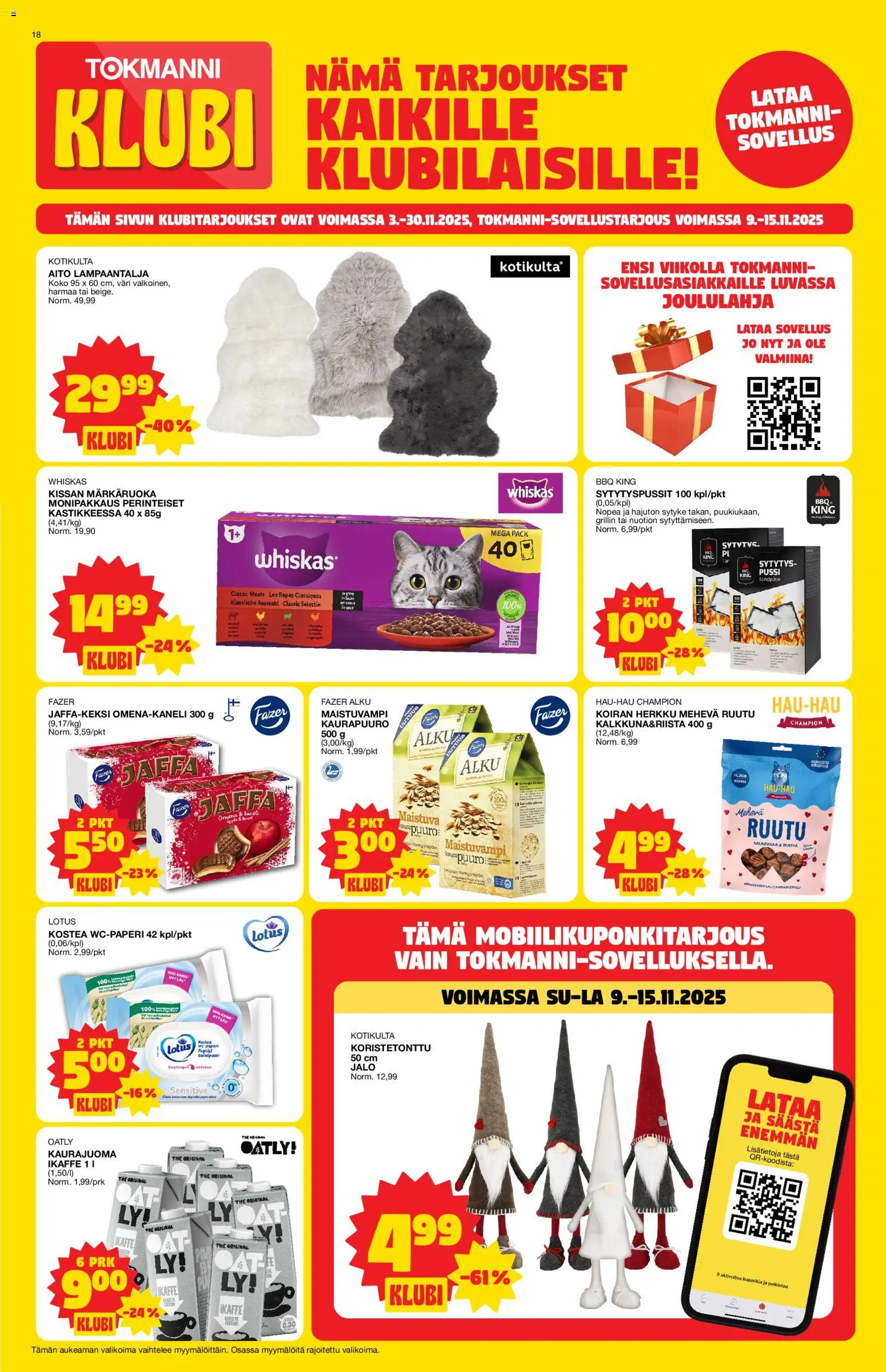 Tokmanni - Black Friday – voimassa 10.11.2025 alkaen | Sivu: 18 | Tuotteet: Wc-paperi, Kaurajuoma, Paperi