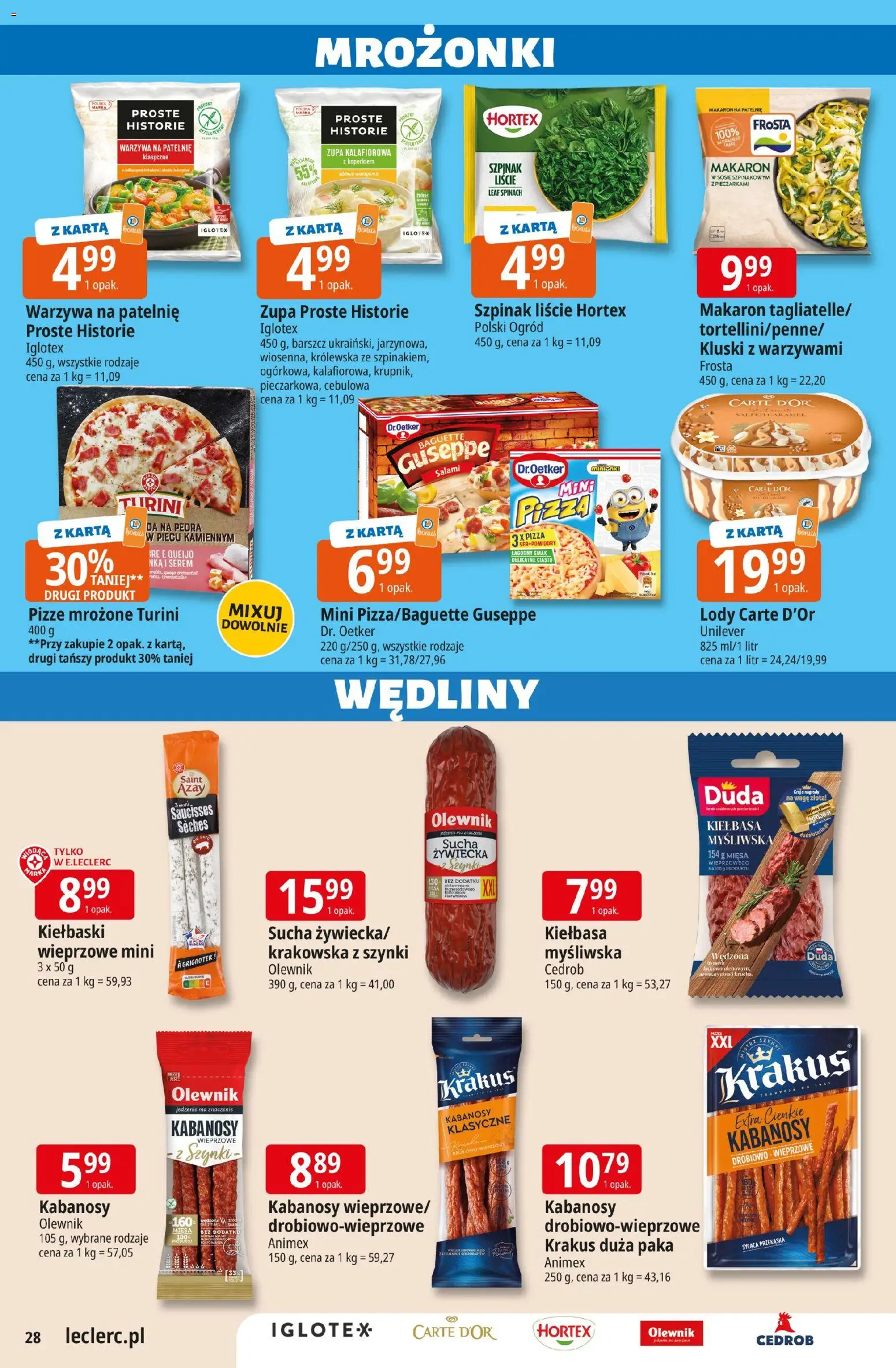 E.Leclerc gazetka - Kłodzko od 10.03.2026 | Strona: 28 | Produkty: Ciasto, Myśliwska, Patelnie, Wędliny