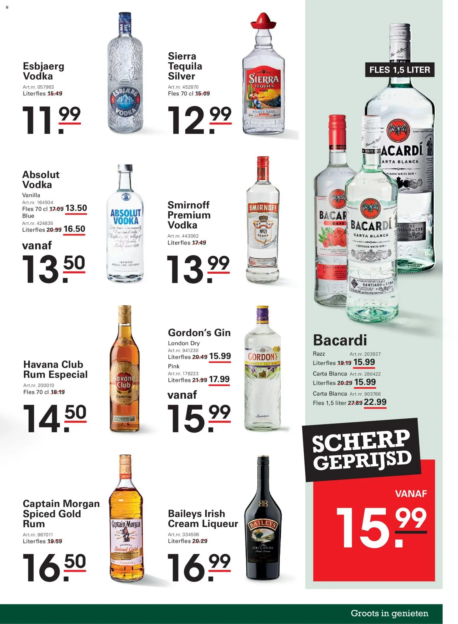 {H1} | Pagina: 15 | Producten: Gin, Fles, Fehérje