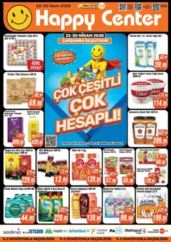 22.04.2026 tarihinden itibaren geçerli olan Happy Center kataloğu önizlemesi