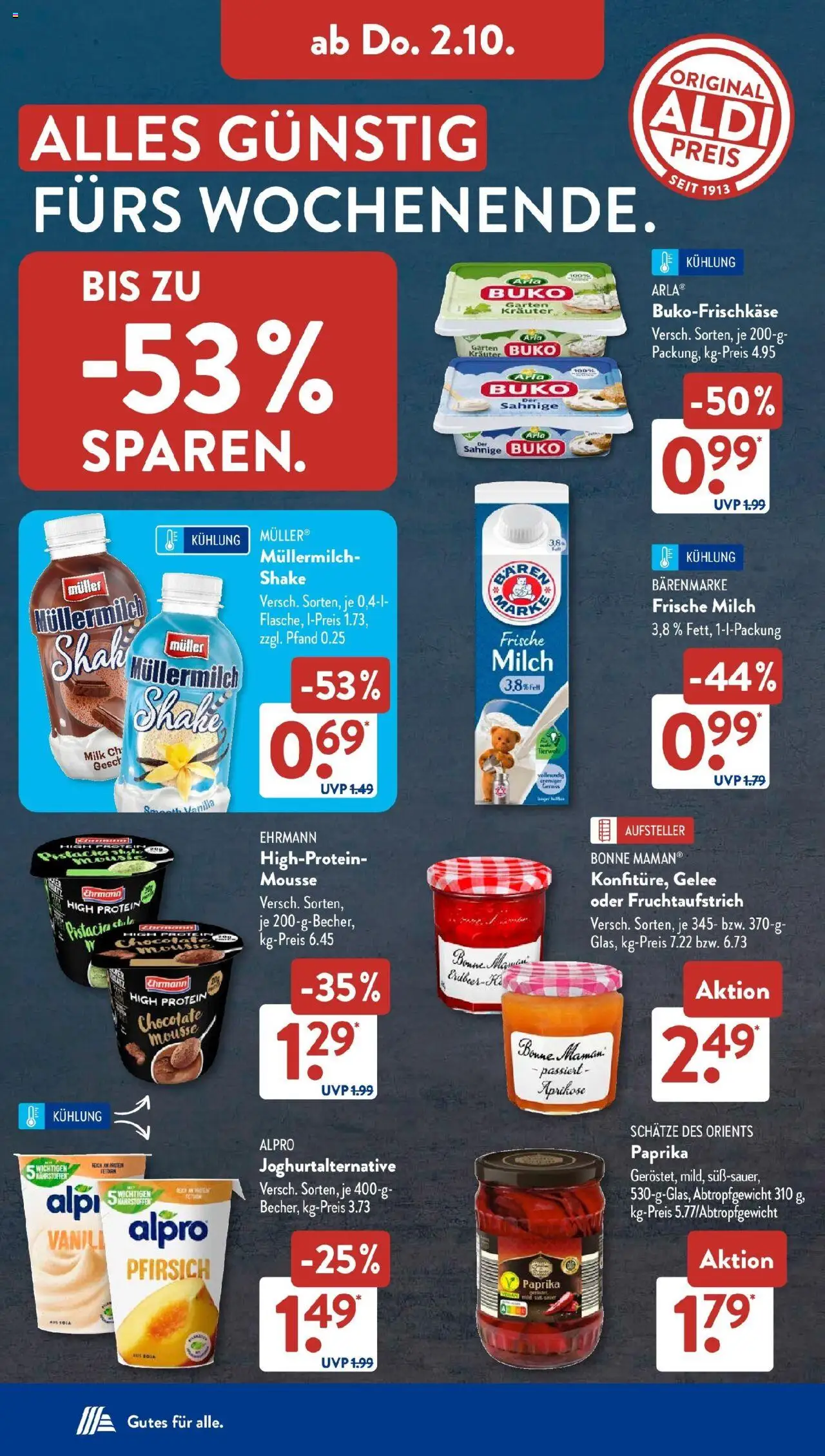 Aldi Süd - Aldi Süd: Wochenangebote – gültig ab 28.09.2025 | Seite: 24 | Produkte: Milch, Alpro, Pfirsich, Müllermilch