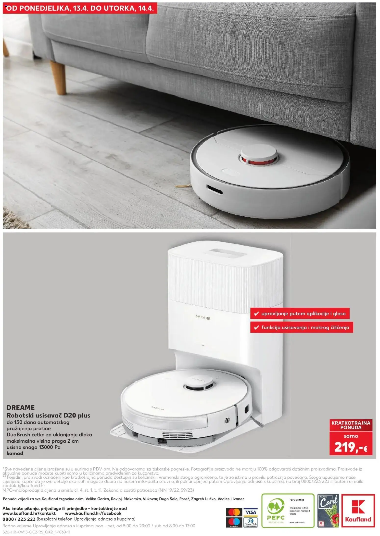 Kaufland katalog | vrijedi od 08.04.2026 | Stranica: 26 | Proizvodi: Usisavač, Robot, Četka, Telefon
