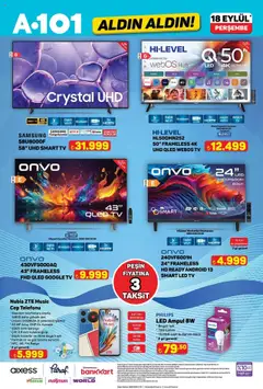 A101 Katalog Aldın Aldın - 18.09.2025 tarihinden itibaren geçerlidir | Sayfa: 4 | Ürünler: TV, Kamera, Hoparlör, USB