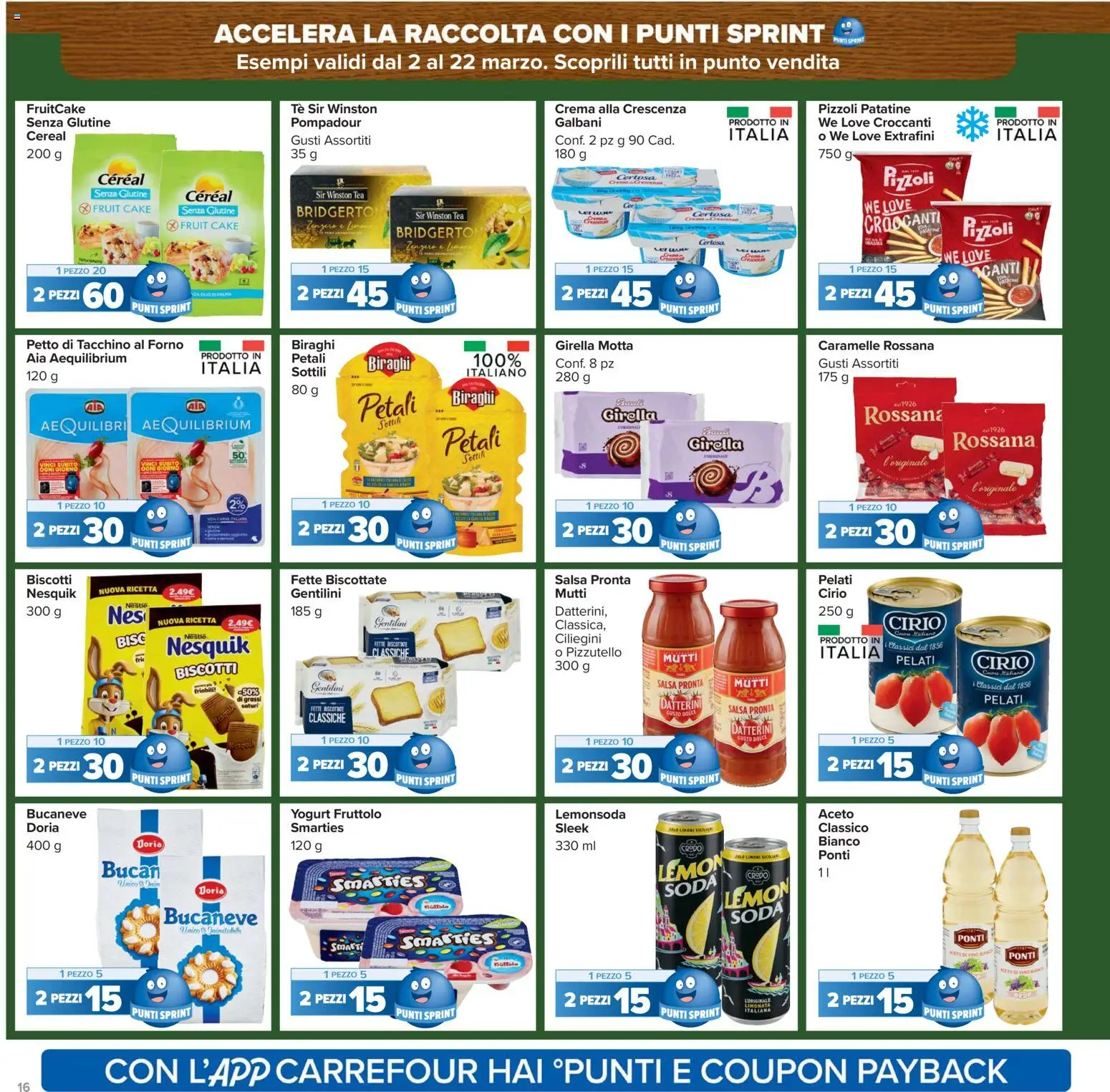 Volantino Carrefour del 13.03.2026 | Pagina: 16 | Prodotti: Crema, Yogurt, Limone, Aceto