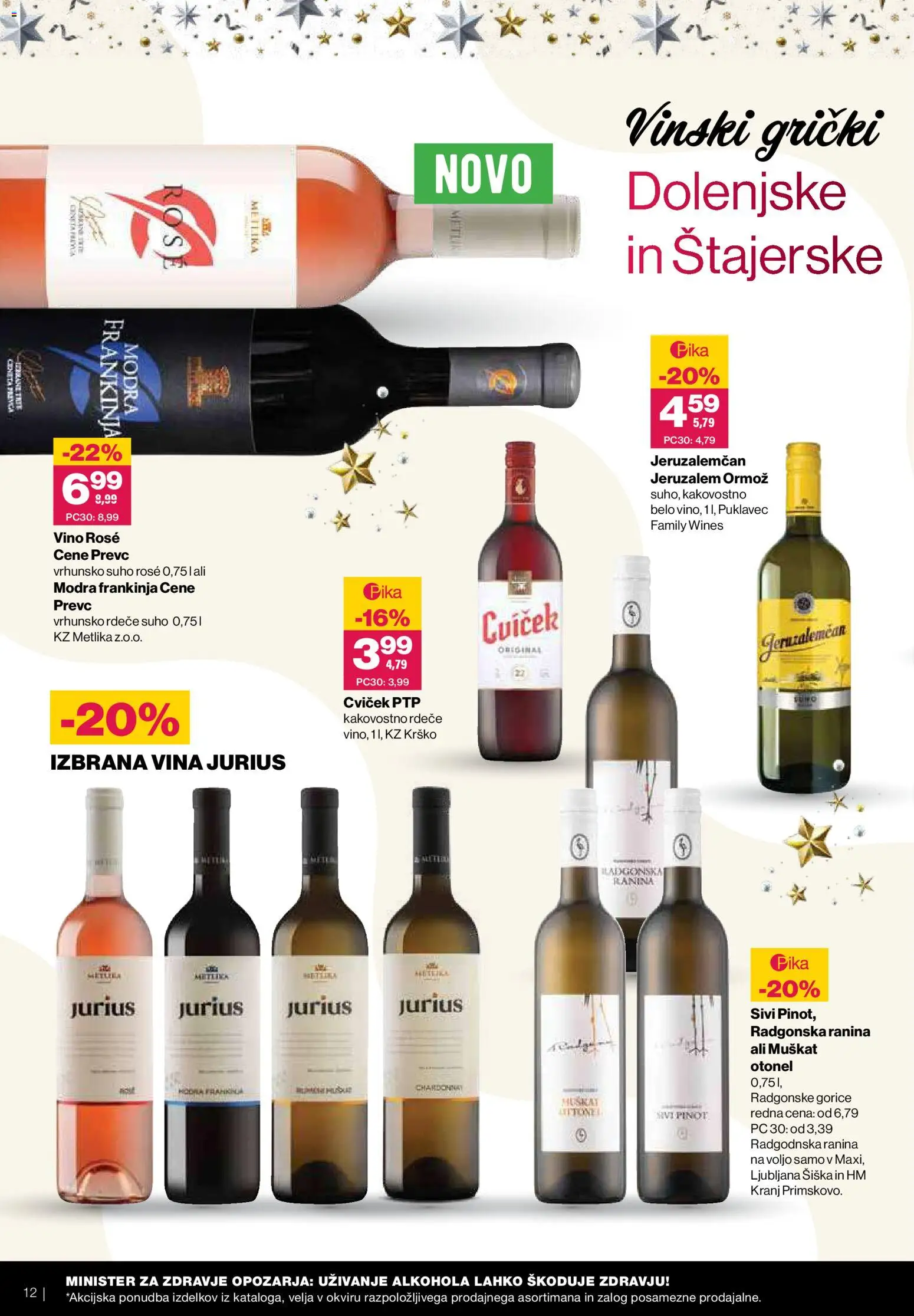 Novi Mercator katalog ponudbe – veljaven od 03.12.2025 | Stran: 12 | Izdelki: Vino