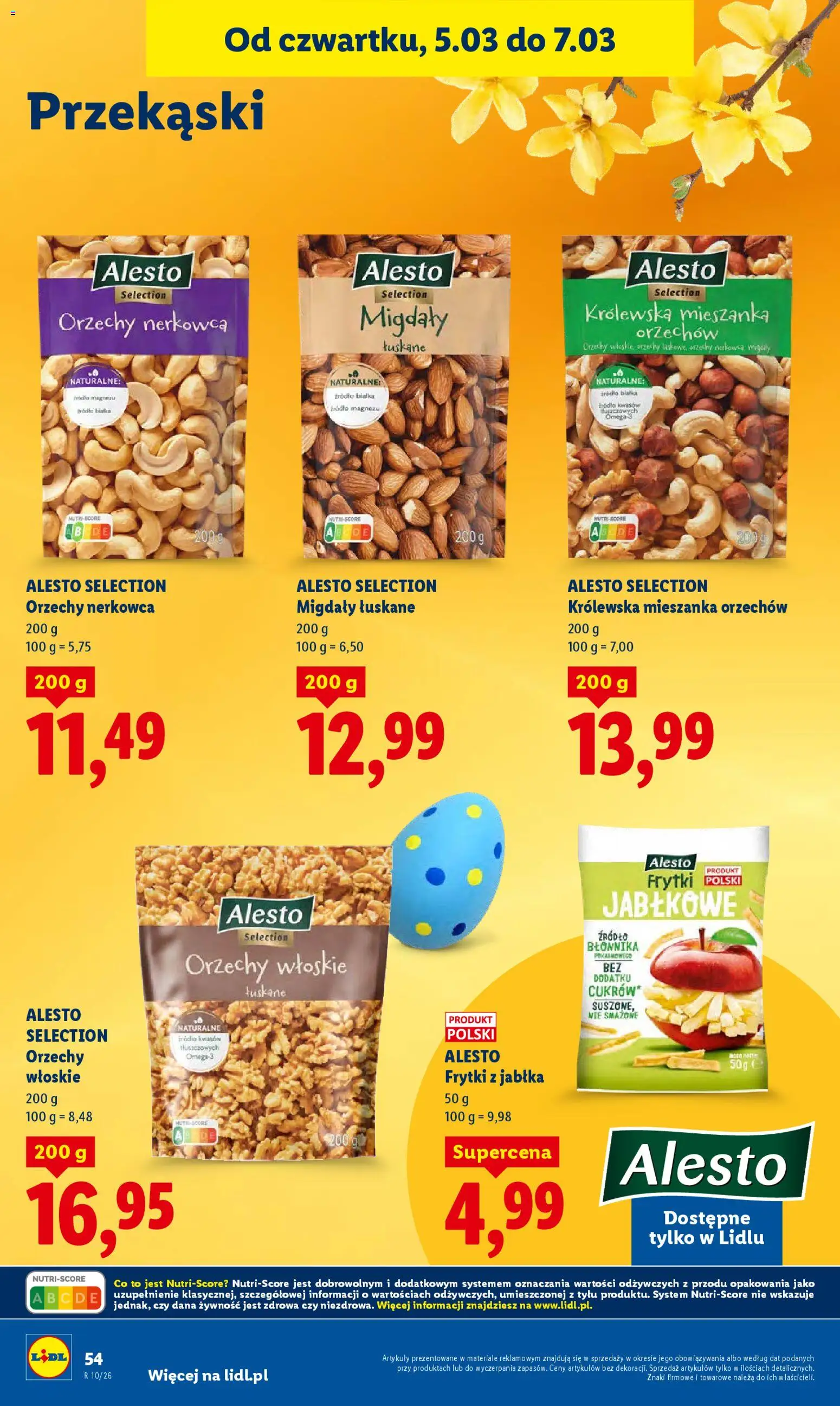 Lidl gazetka od 05.03.2026 | Strona: 56 | Produkty: Orzechy włoskie, Jabłka, Frytki, Orzechy