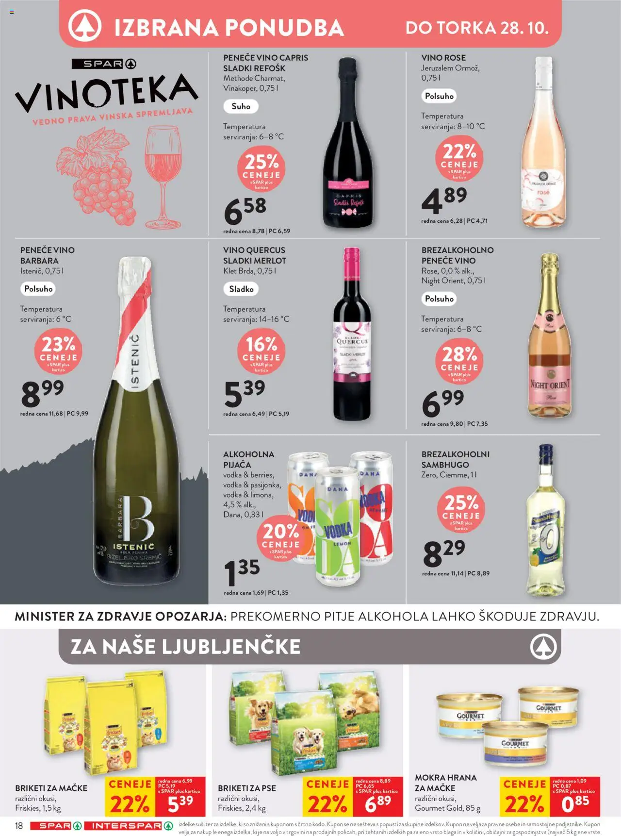 Novi Spar katalog ponudbe – veljaven od 22.10.2025 | Stran: 23 | Izdelki: Penina, Suši, Vino, Vodka
