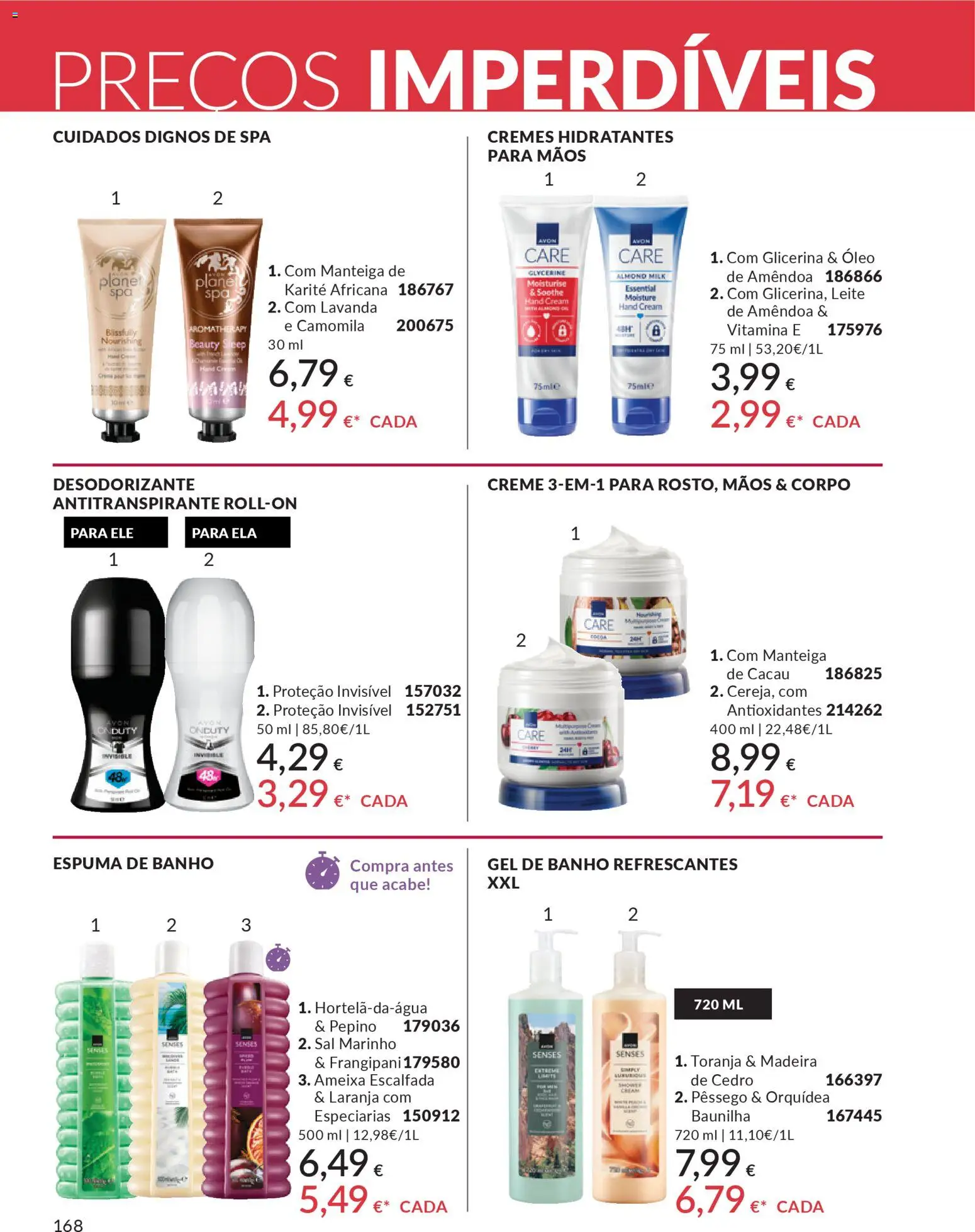 Catálogo Avon Campanha 3 │ válido de 01.03.2026 | Página: 194 | Produtos: Gel de banho, Leite, Banho, Óleo