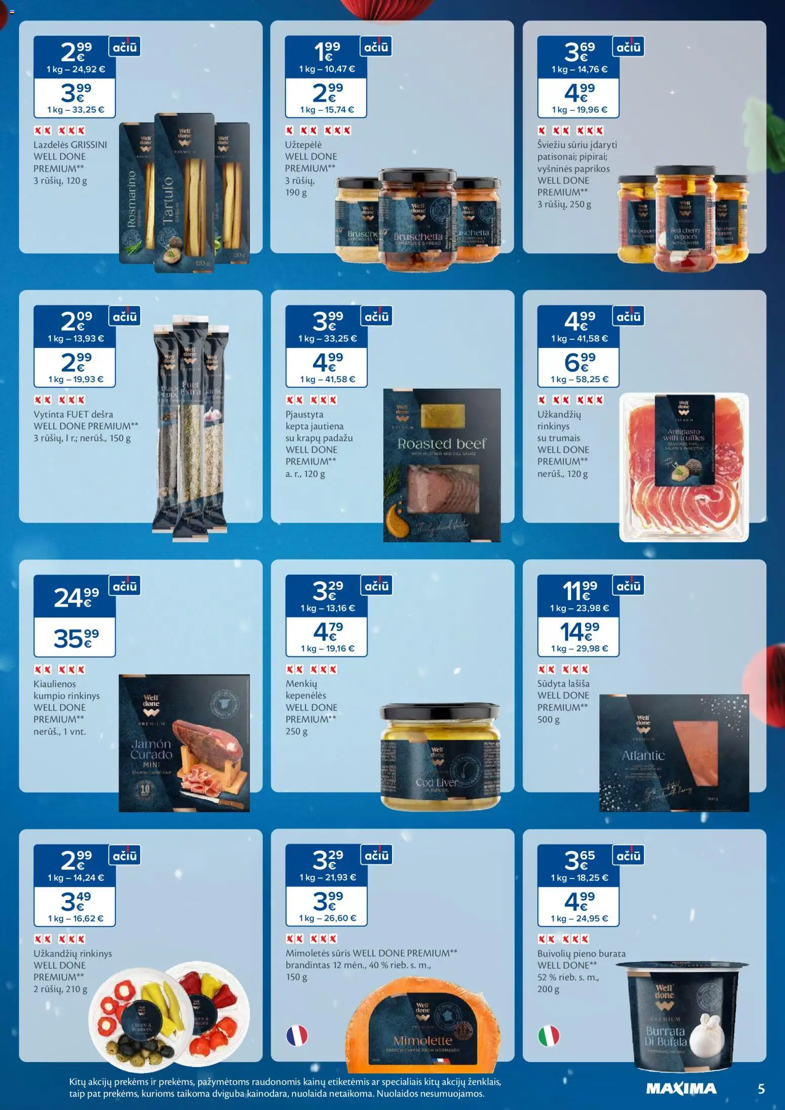 MAXIMA akcijos nuo 04.11.2025 | Puslapis: 5 | Prekių: Užtepėlė, Kiaulienos, Sūris, Jautiena