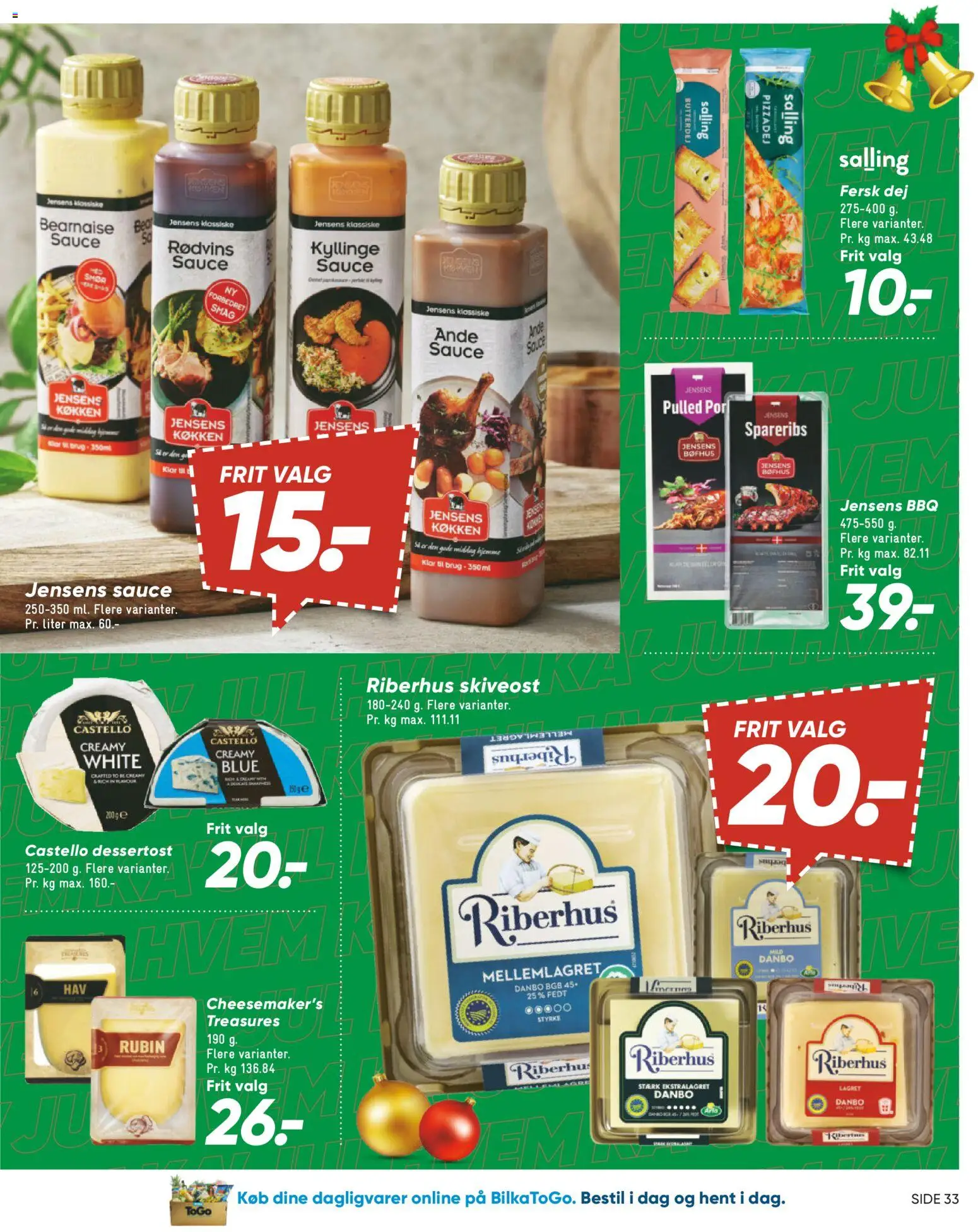 Bilka tilbudsavis – gyldig fra 12.12.2025 | Side: 36 | Produkter: Butterdej, Pizzadej, Spareribs, Skiveost