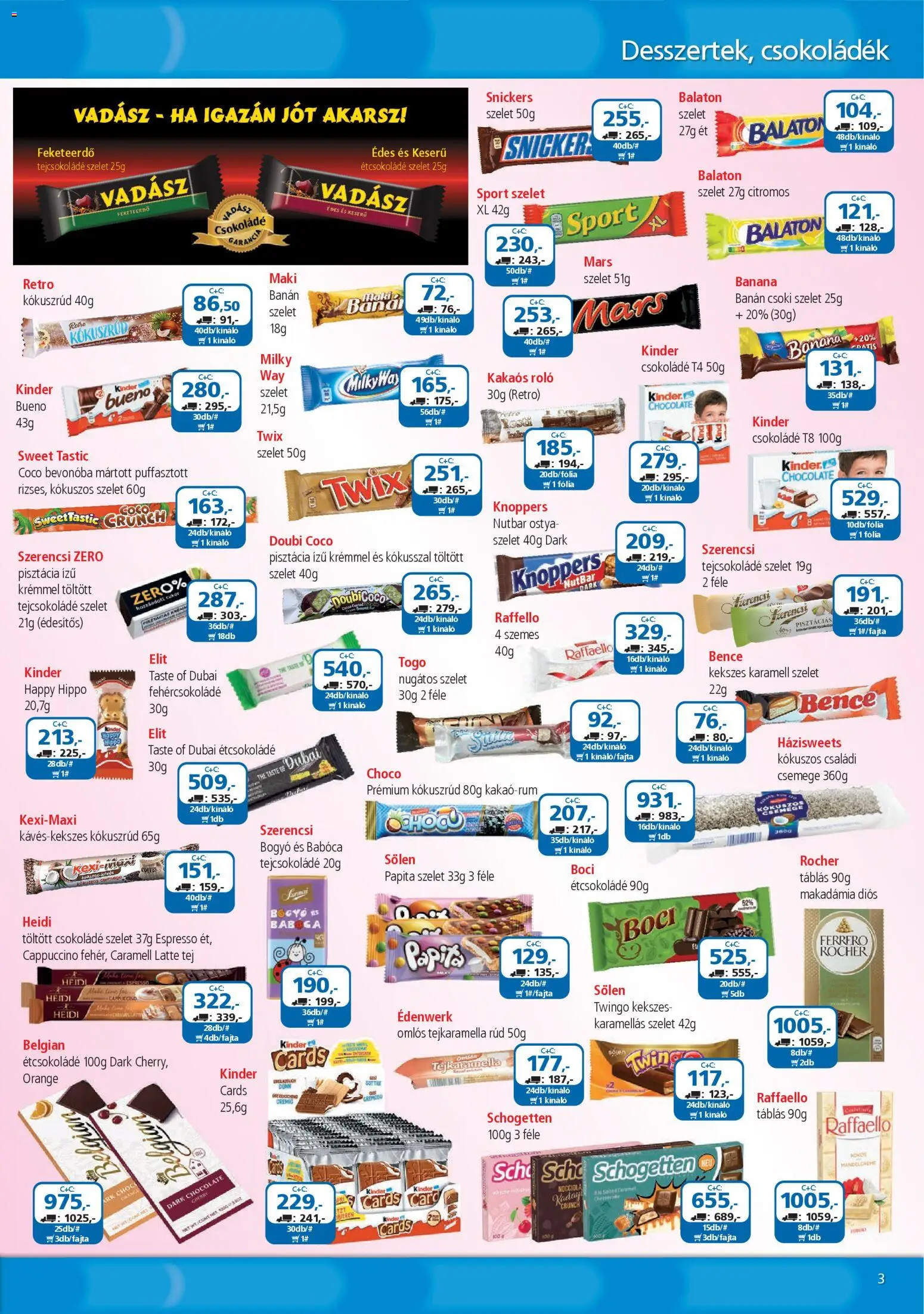 ÁRKLUB akciós ujság - amely érvényes a következő dátumtól: 01.04.2026 | Oldal: 3 | Termékek: Tej, Csokoládé, Roló, Tejkaramella