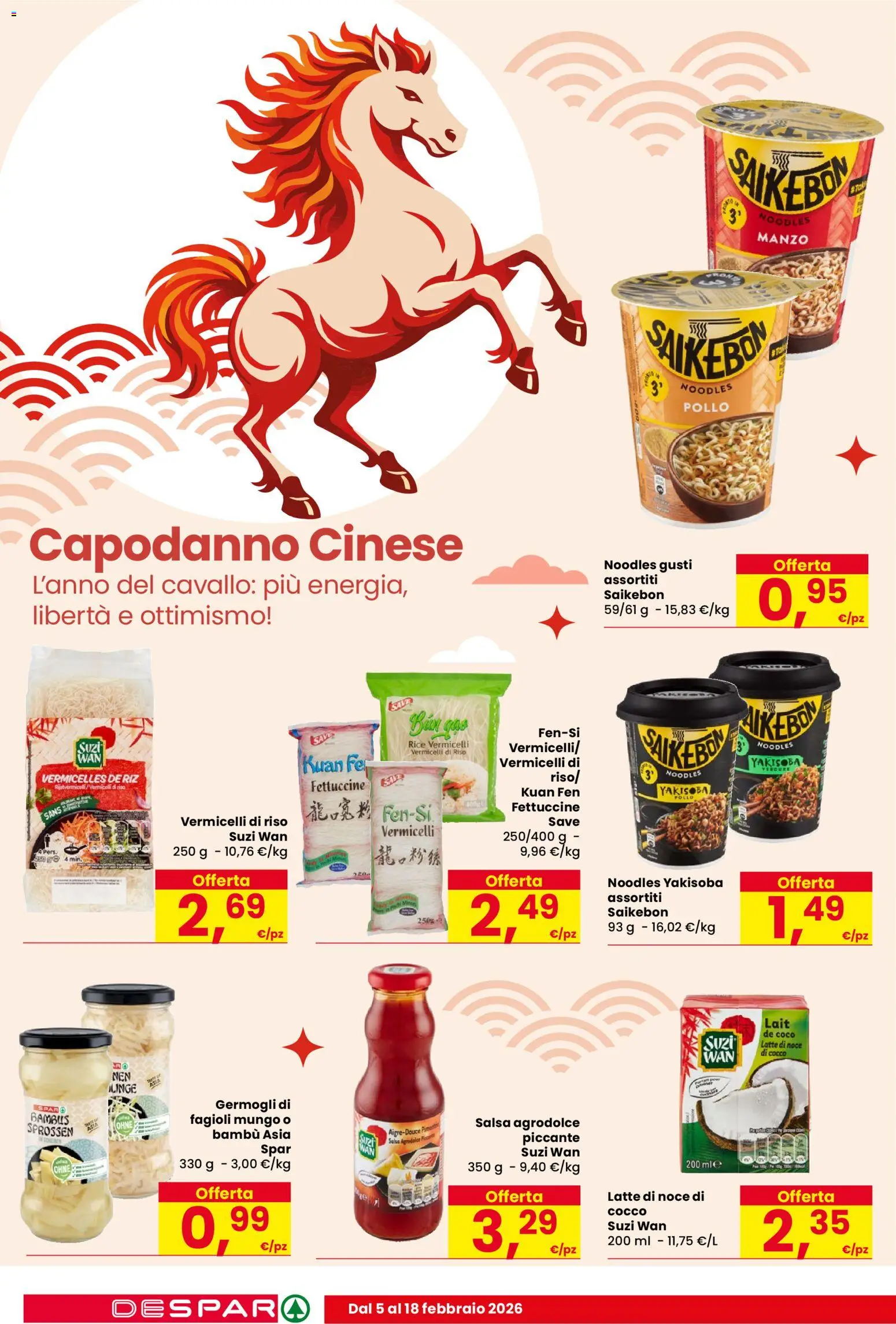 Volantino Despar del 05.02.2026 | Pagina: 16 | Prodotti: Pollo, Verdure, Cocco, Fettuccine