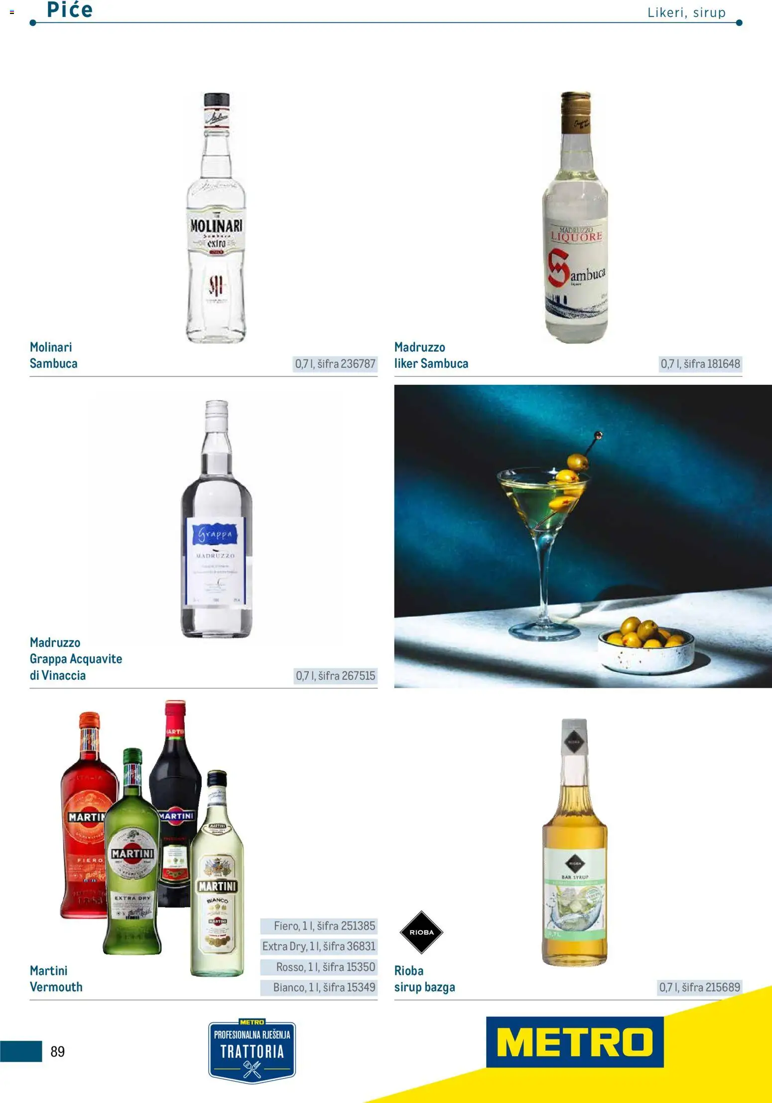 Metro katalog | vrijedi od 05.03.2026 | Stranica: 89 | Proizvodi: Liker, Sirup, Bazga