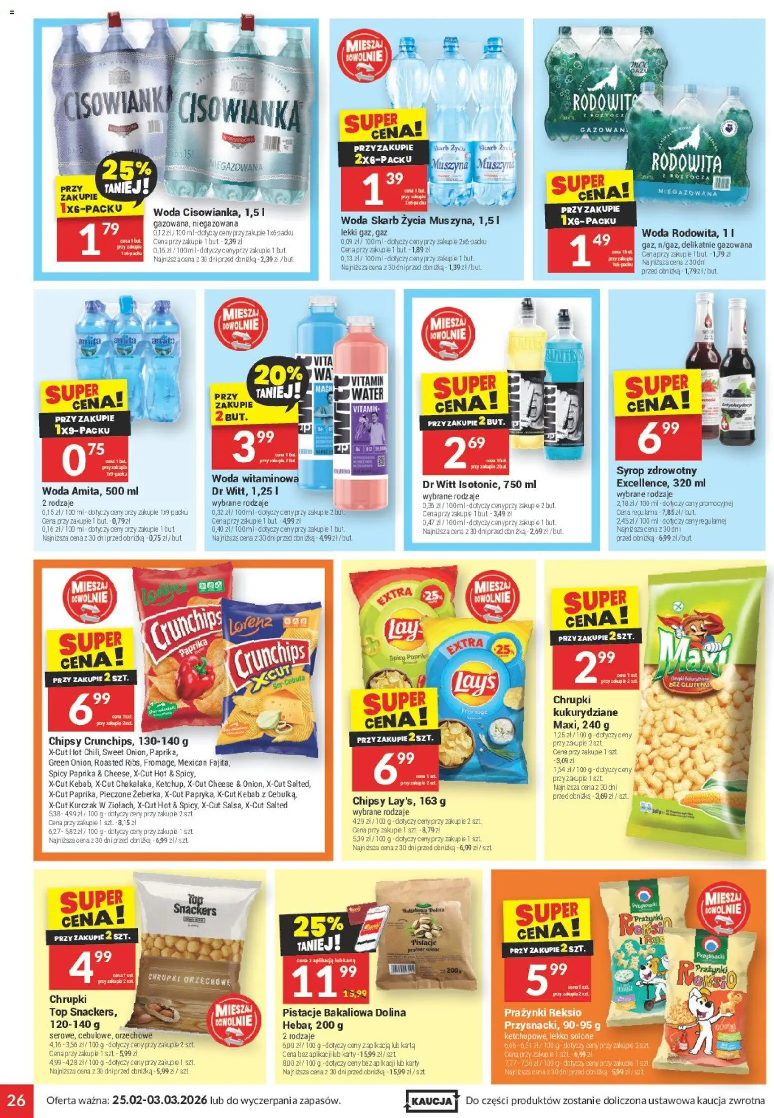 Twój Market Gazetka od 25.02.2026 | Strona: 26 | Produkty: Syrop, Top, Chipsy, Kebab