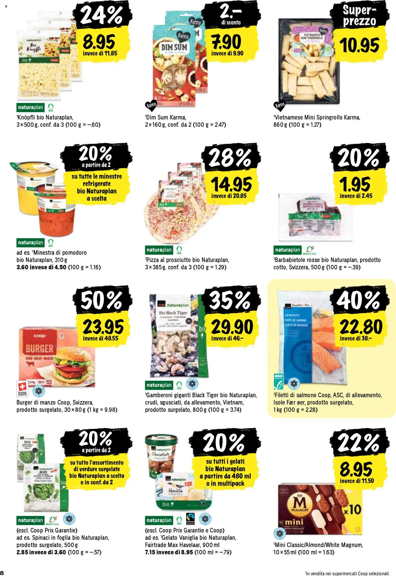 Coop - Una settimana di azioni – gültig ab 06.11.2025 | Seite: 8 | Produkte: En Kommode, Burger, Pizza, Pasta
