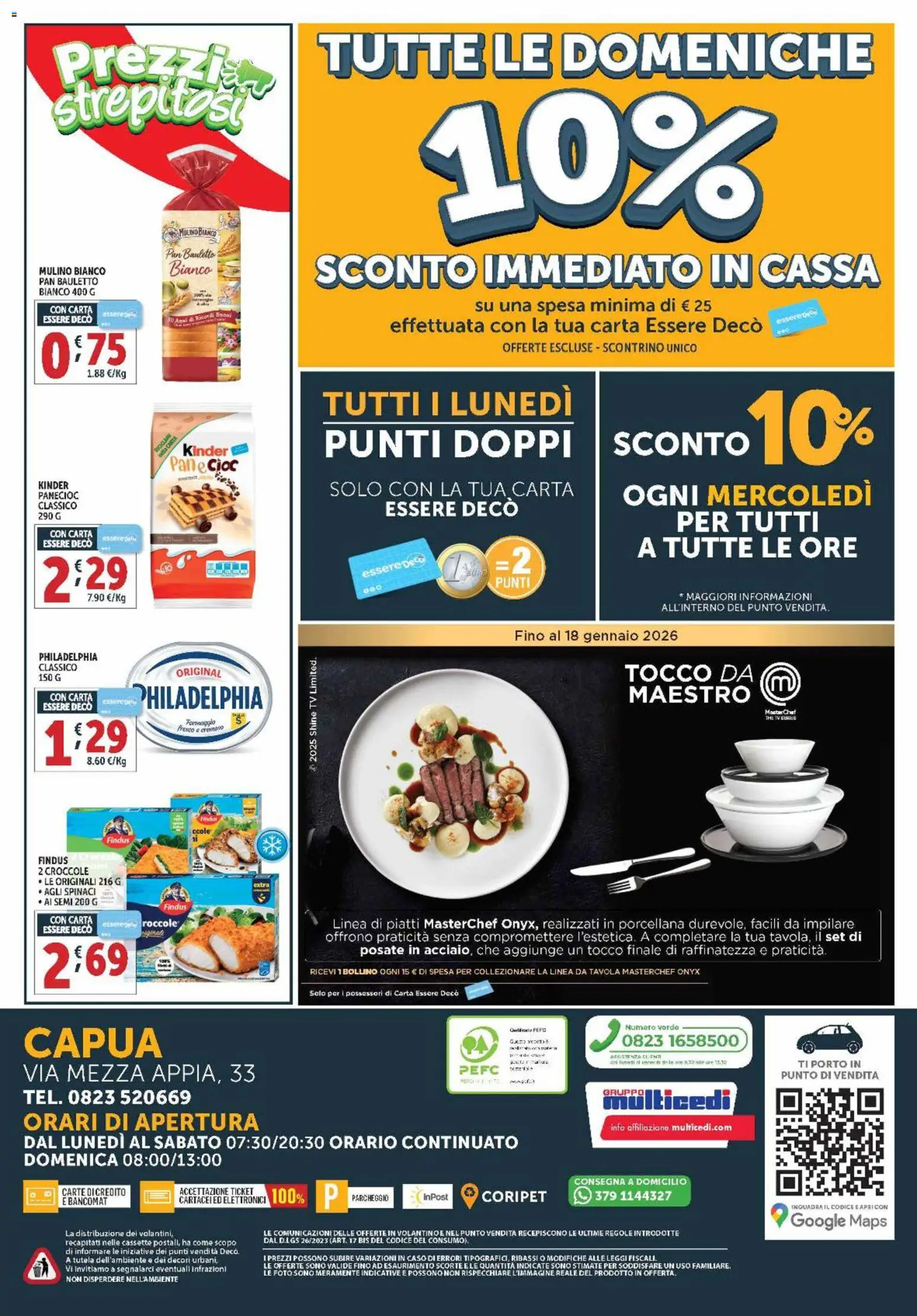 Volantino Decò del 28.10.2025 | Pagina: 20 | Prodotti: Posate, Spinaci, The, TV