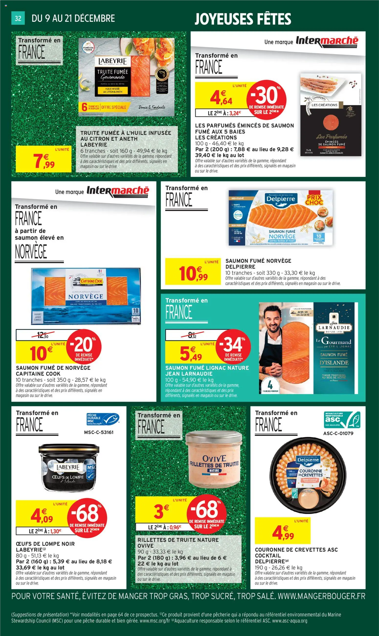 {H1} | Page: 32 | Produits: Citron, Pêche, Truite fumée, Huile