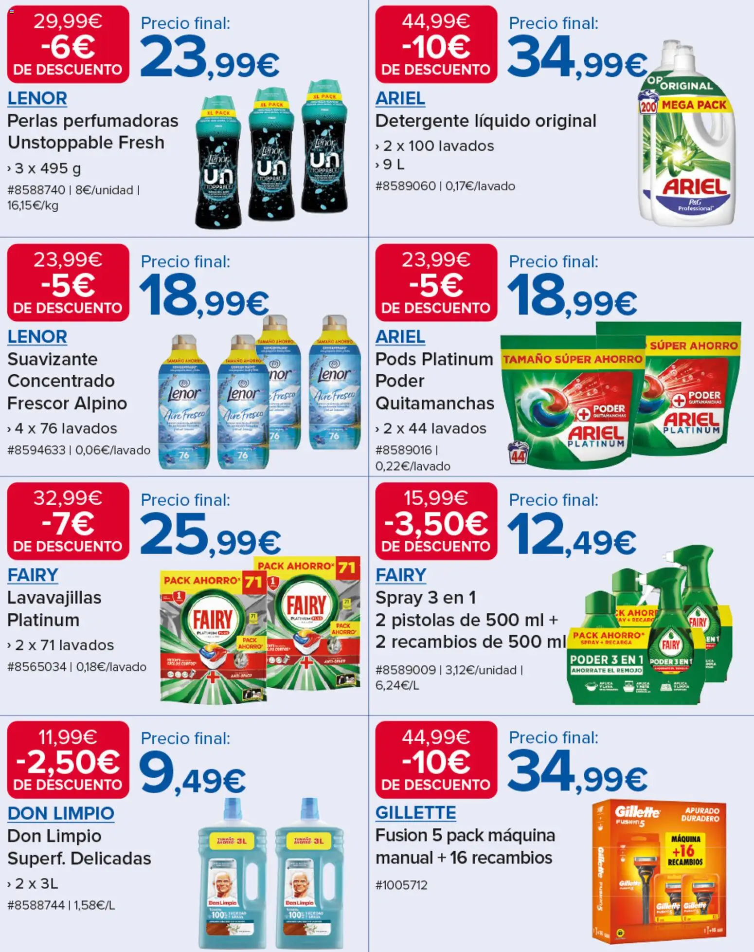 Costco catálogo │ válido desde el 27.04.2026 | Página: 2 | Productos: Quitamanchas, Detergente líquido, Suavizante, Lavavajillas