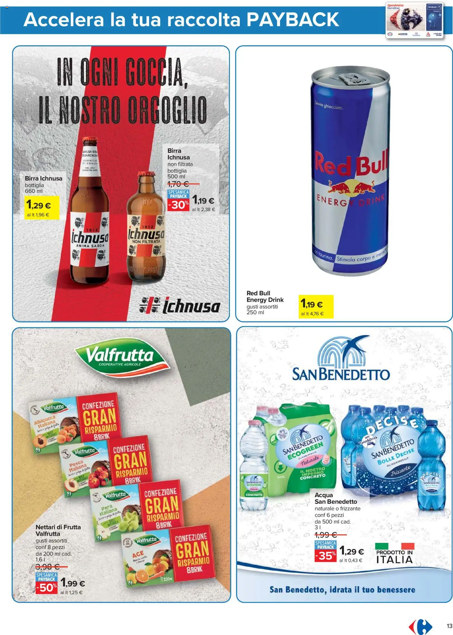 Volantino Carrefour del 07.04.2026 | Pagina: 13 | Prodotti: Birra, Acqua, Pesca, Bottiglia