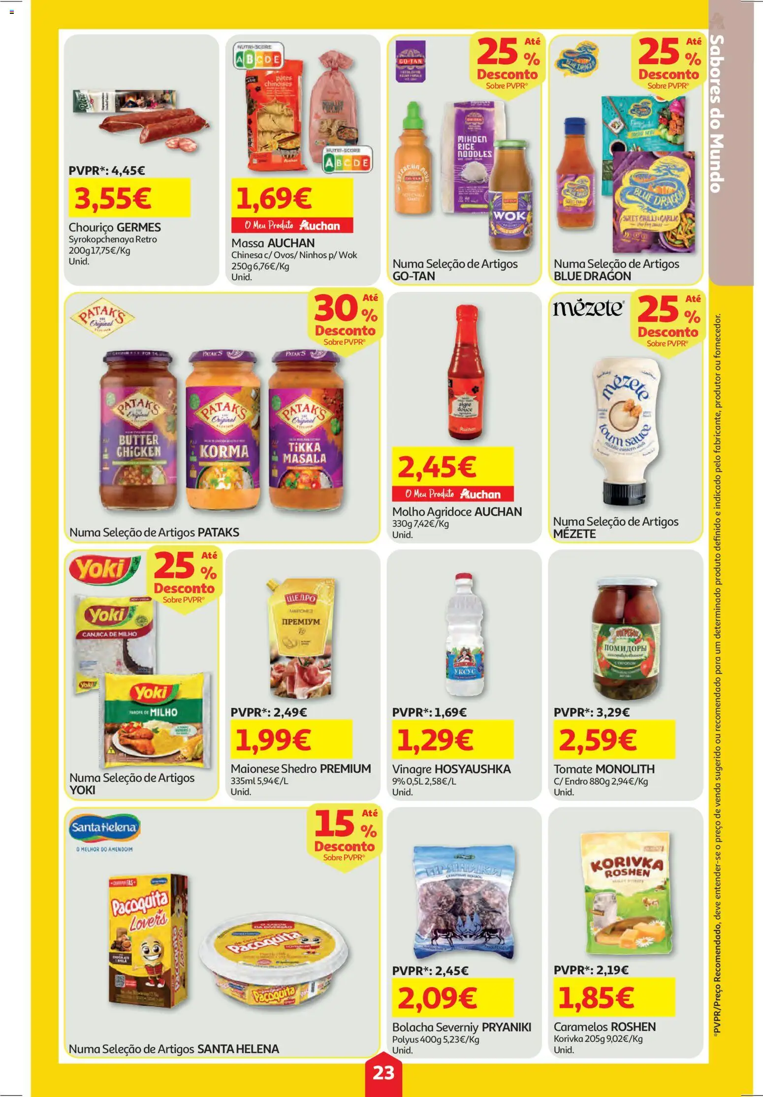 Auchan folheto │ válido de 15.01.2026 | Página: 23 | Produtos: Vinagre, Molho agridoce, Maionese, Massa