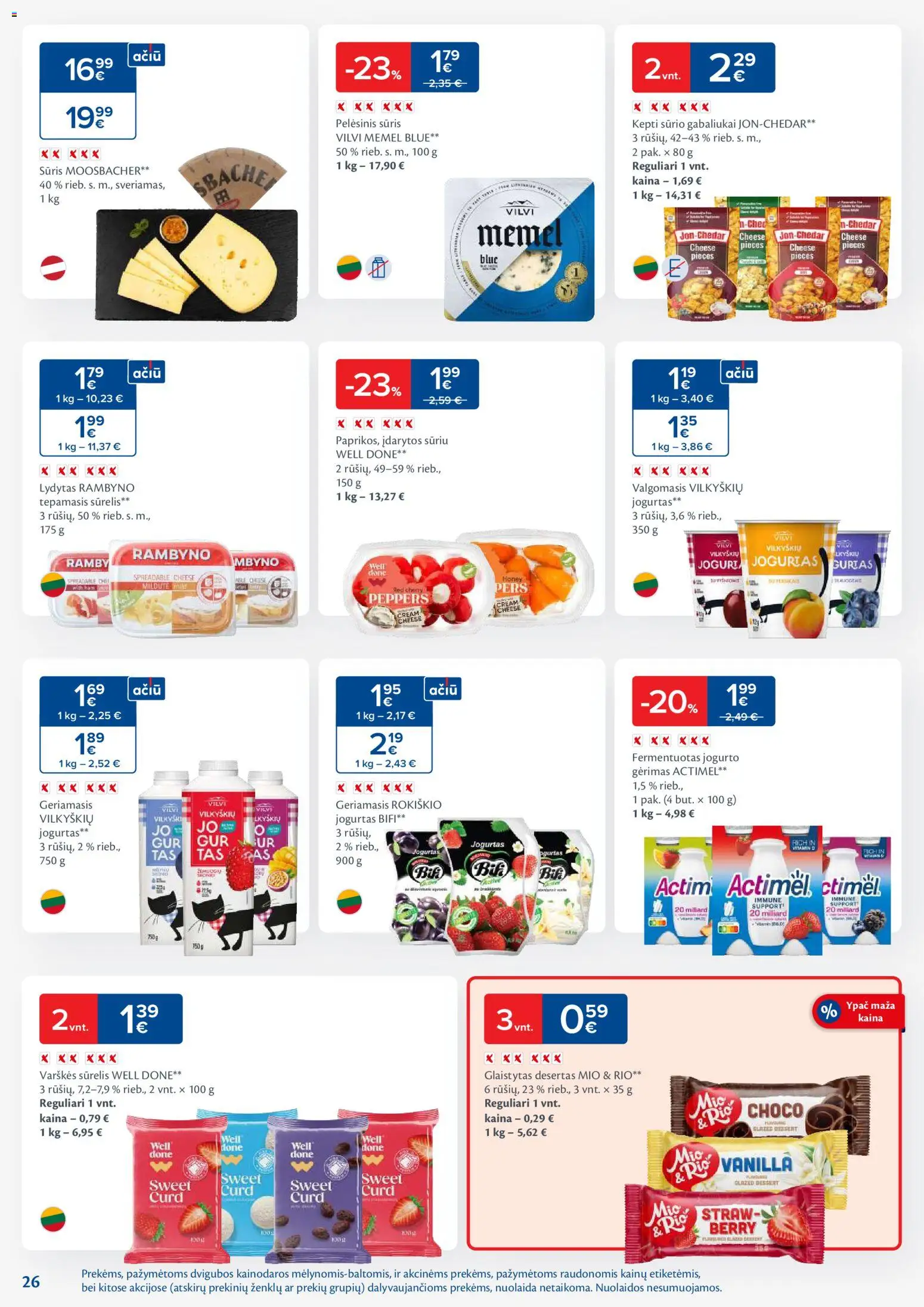 MAXIMA akcijos nuo 20.01.2026 | Puslapis: 26 | Prekių: Sūrelis, Jogurtas, Sūris, Jogurto gėrimas