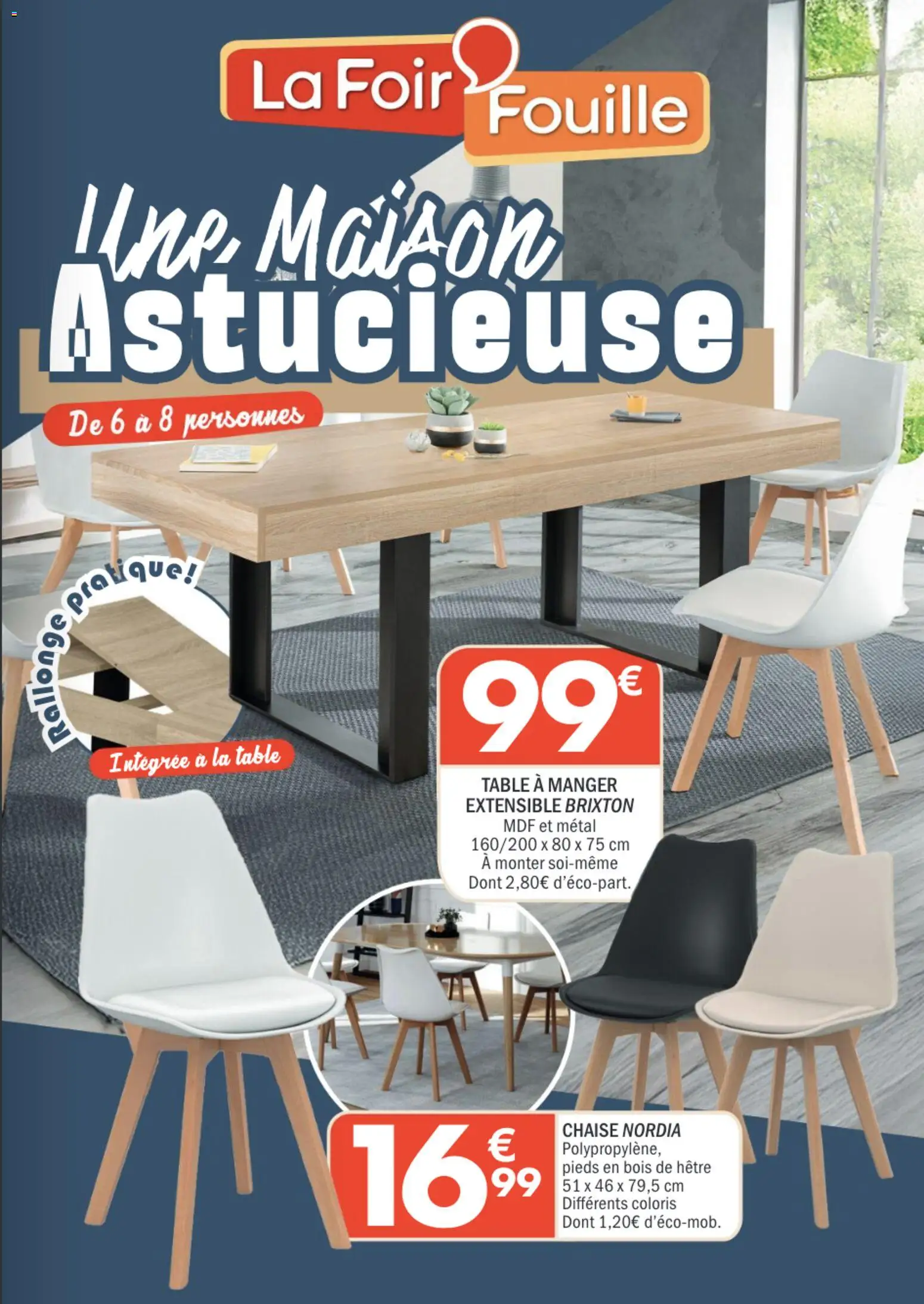 {H1} | Page: 1 | Produits: Table, Chaise, Table à manger