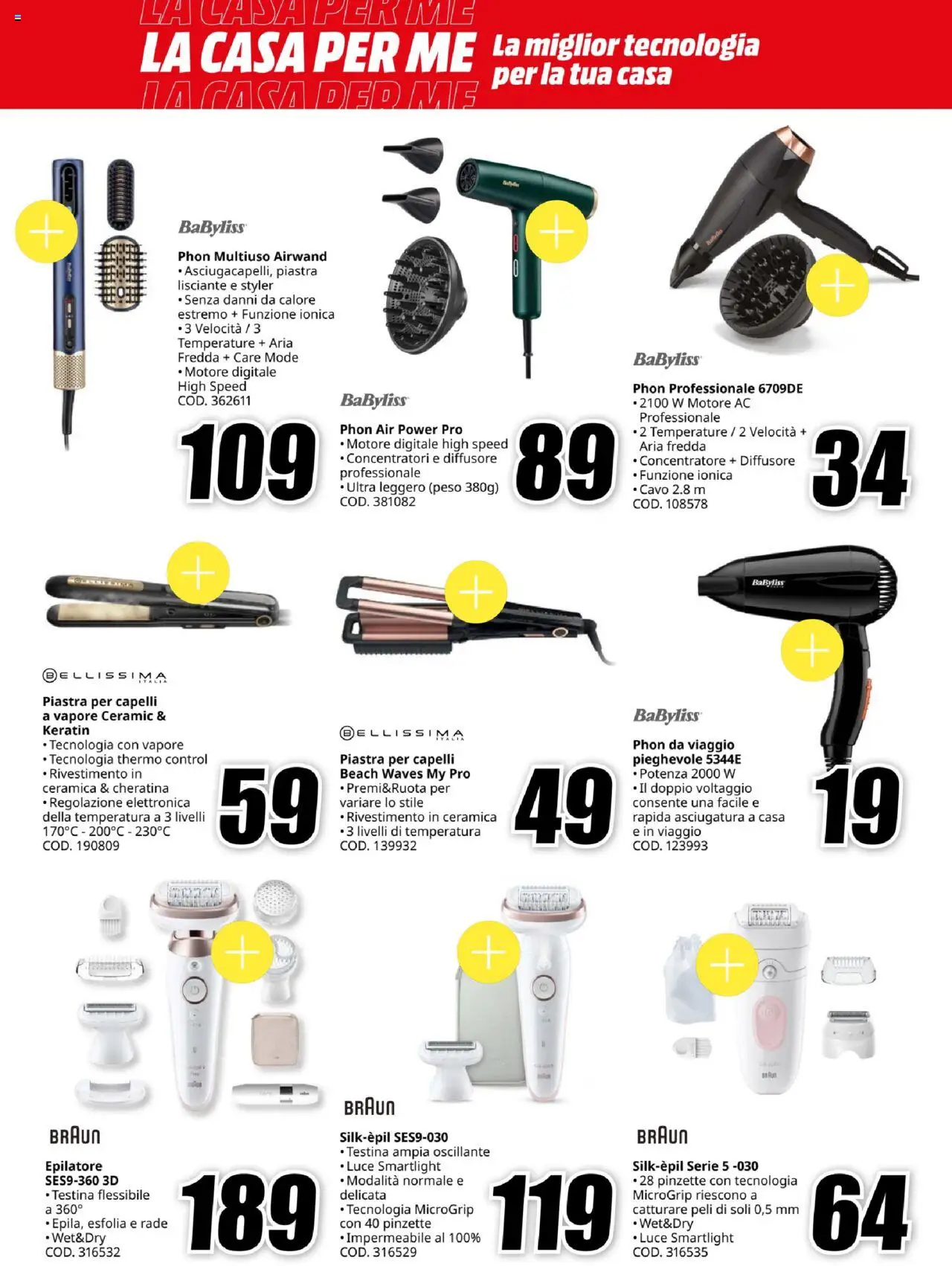 Volantino Media World del 07.08.2025 | Pagina: 30 | Prodotti: Cavo, Epilatore, Piastra per capelli
