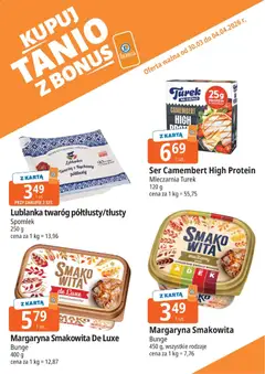 Pogląd oferty "E.Leclerc gazetka - Radom kupony dodatkowe" - ważna od 30.03.2026 | Strona: 6 | Produkty: Karta, Ser camembert, Margaryna, Twaróg