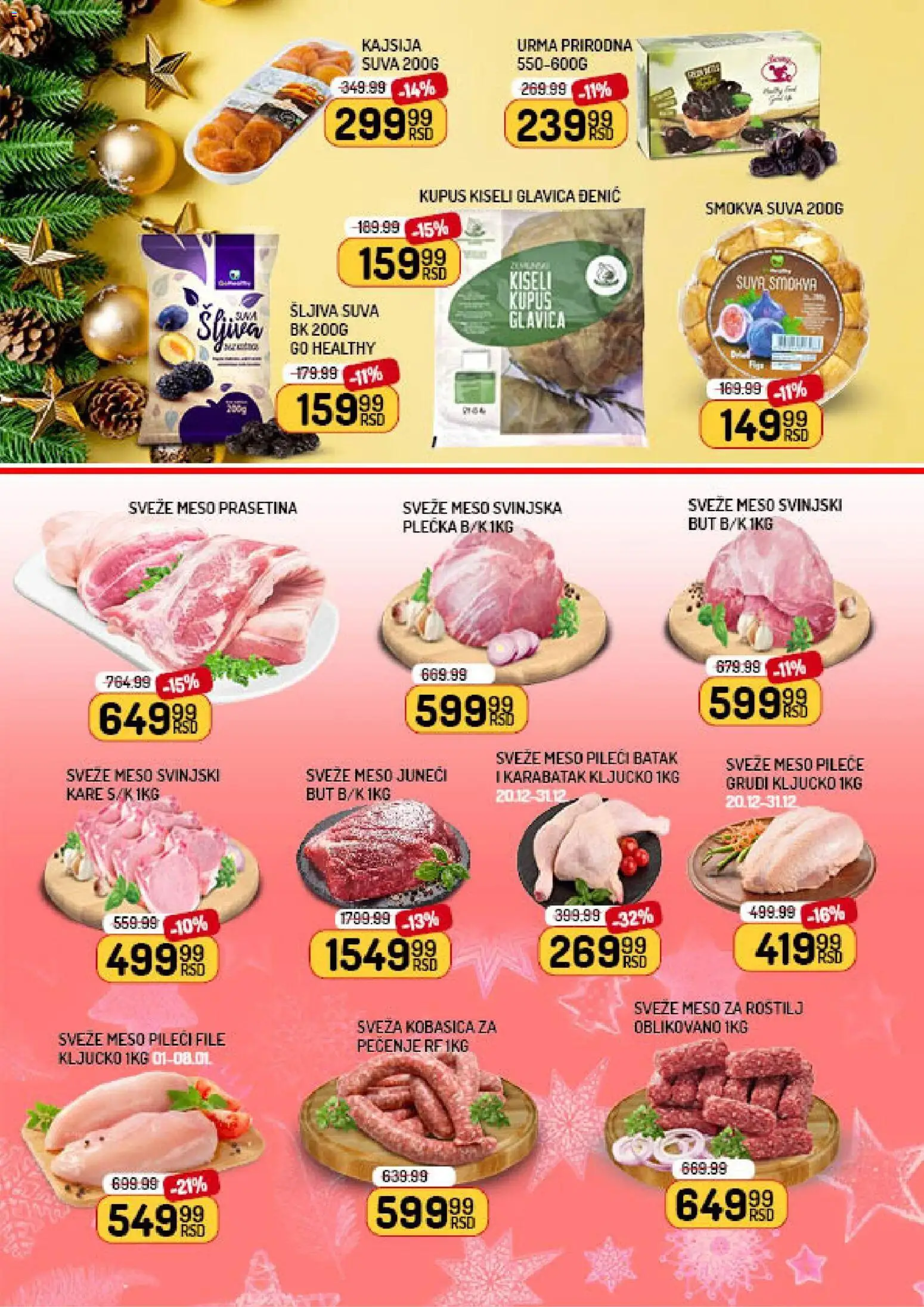 Aman katalog - važi od 20.12.2025 | Strana: 2 | Proizvode: Pileći file, Kupus, Šljiva, Kobasica