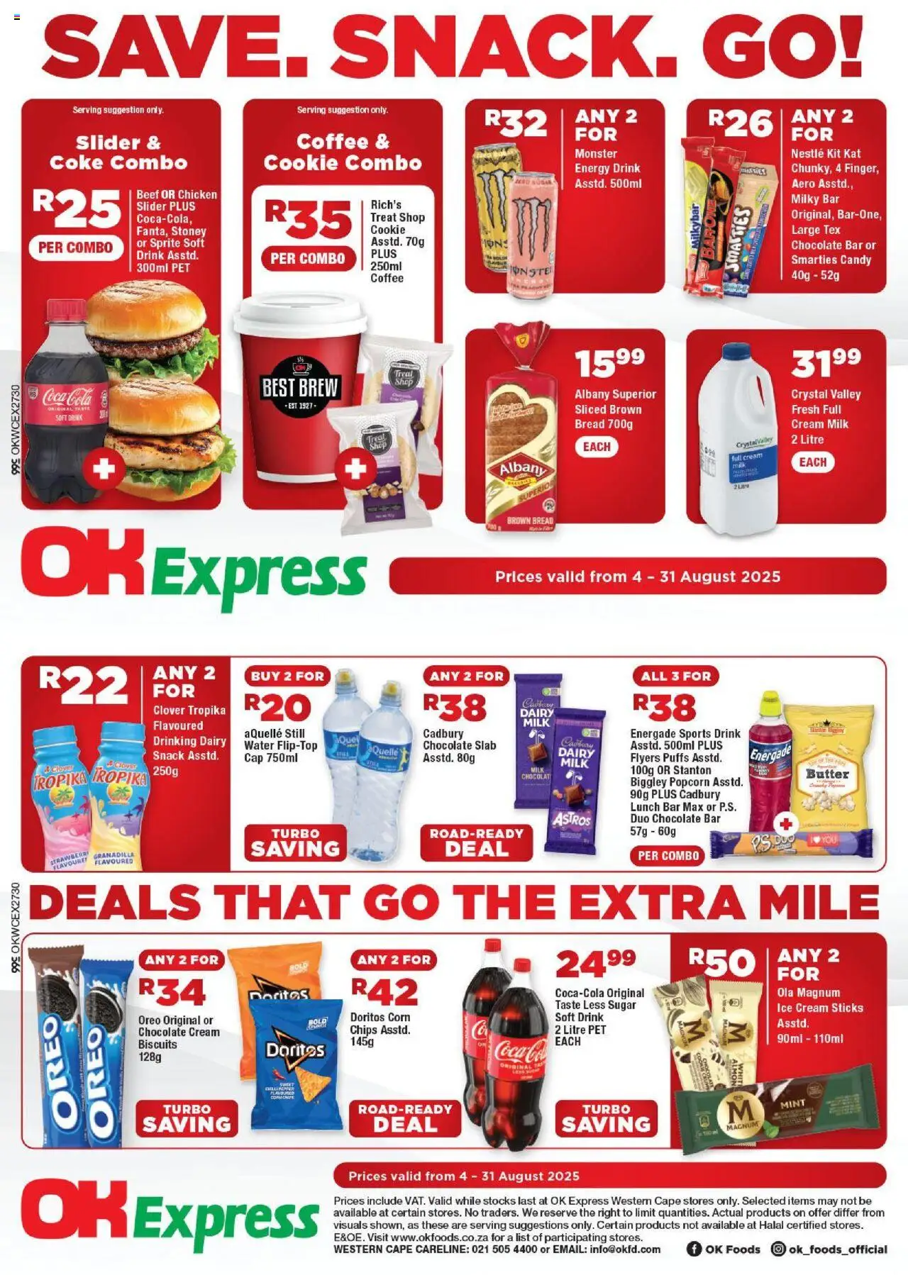 OK Foods Western Cape - OK Express │ valid from 04.08.2025 | Page: 1 | Products: Milk, Biscuits, Beef, Stoney