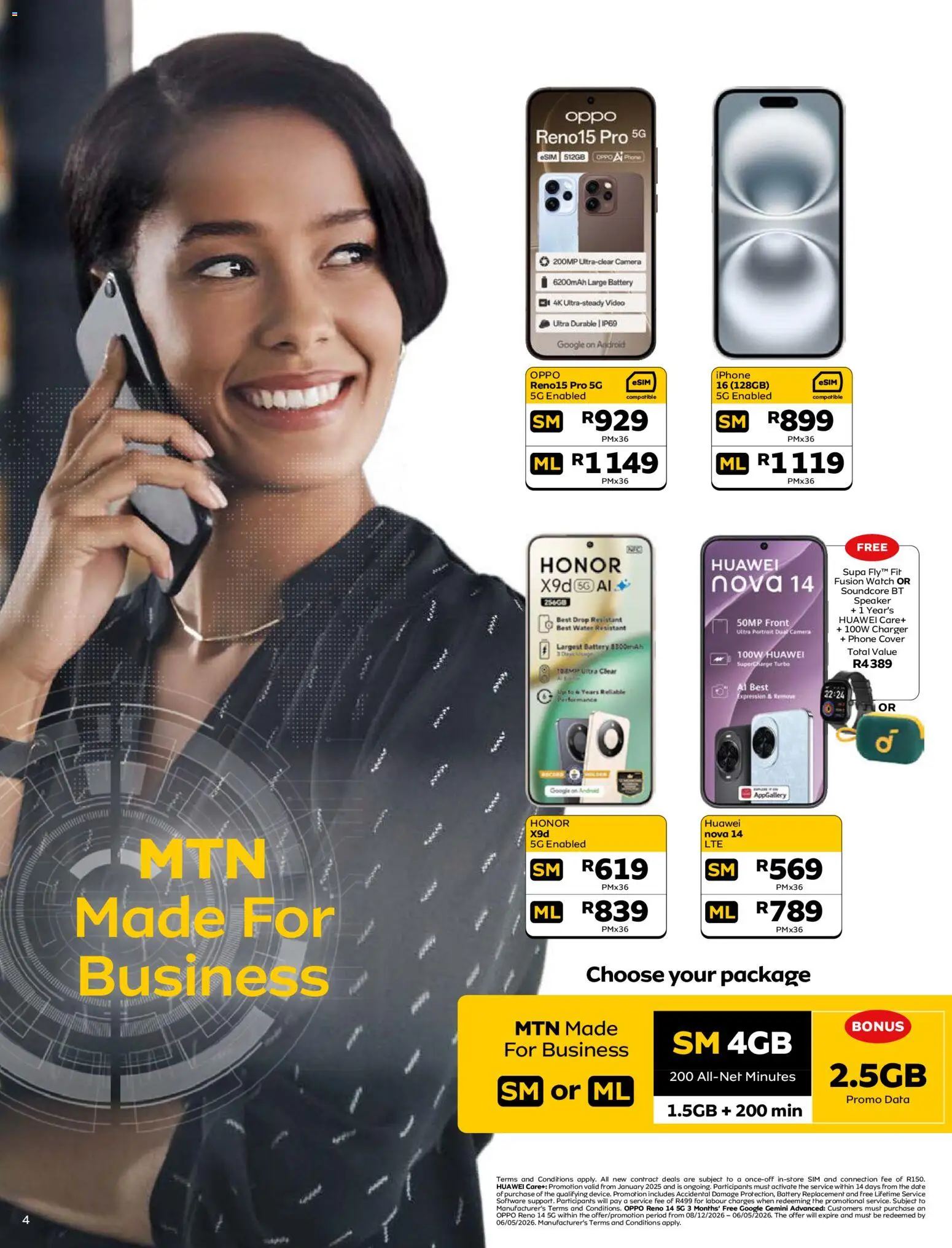 New MTN catalogue – valid from 07.04.2026 | Page: 4 | Products: Data, Watch, Battery, Water
