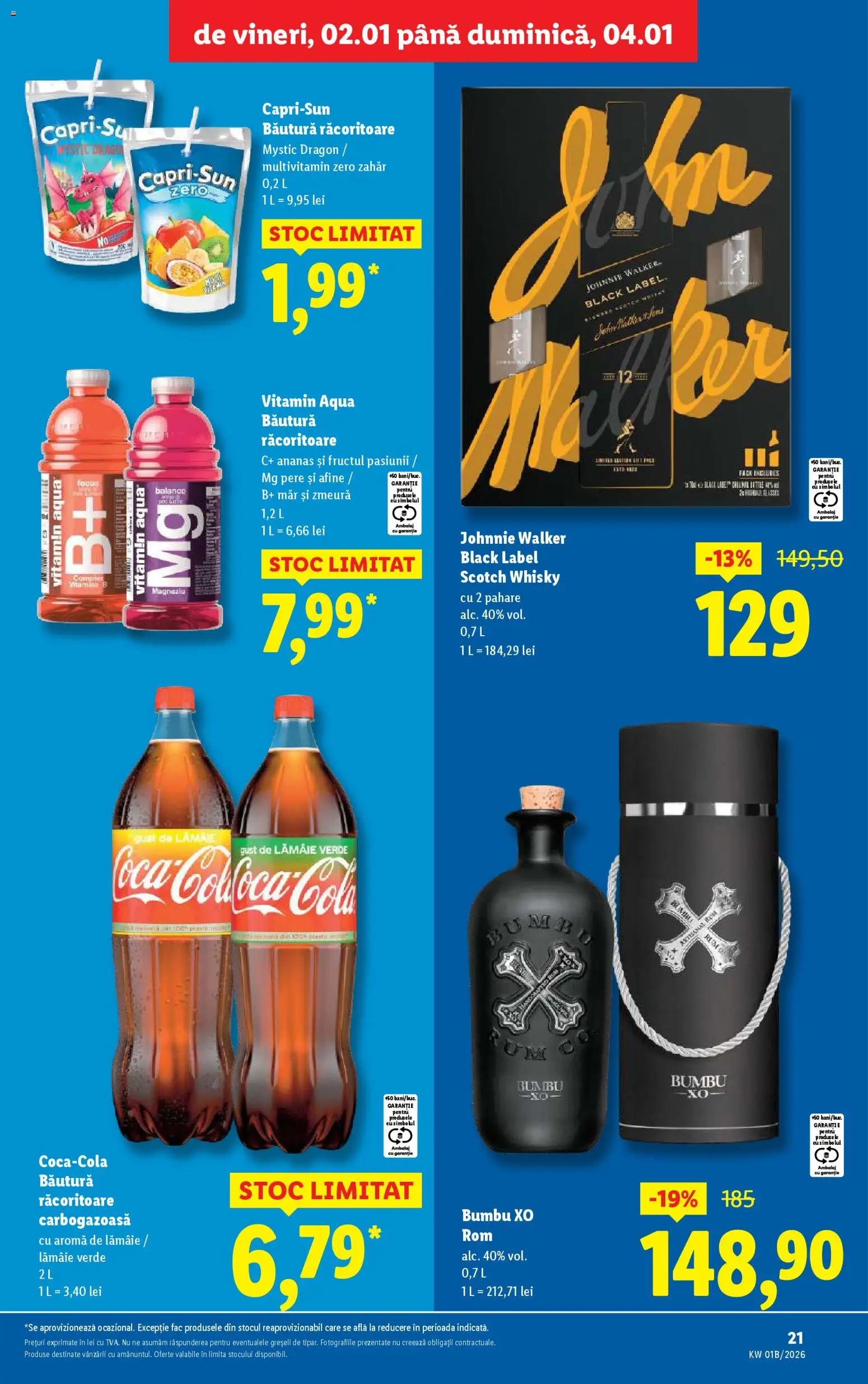 Noul catalog Lidl – valabil de la 02.01.2026 | Pagină: 21 | Produse: Afine, Zmeură, Pahare, Amerikan servis