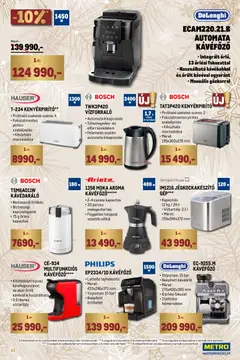 Metro - Ünnepi katalógus - amely érvényes a következő dátumtól: 01.12.2025 | Oldal: 43 | Termékek: Kávéfőző, Vízforraló, Kávédaráló, Kenyérpirító