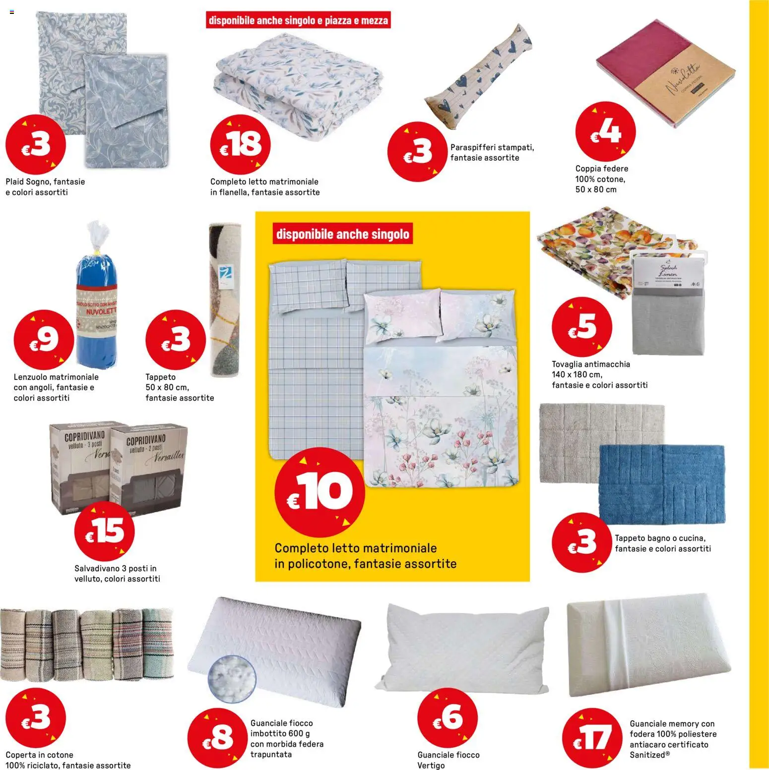 Volantino Iper del 23.01.2026 | Pagina: 37 | Prodotti: Plaid, Copridivano, Letto, Federa