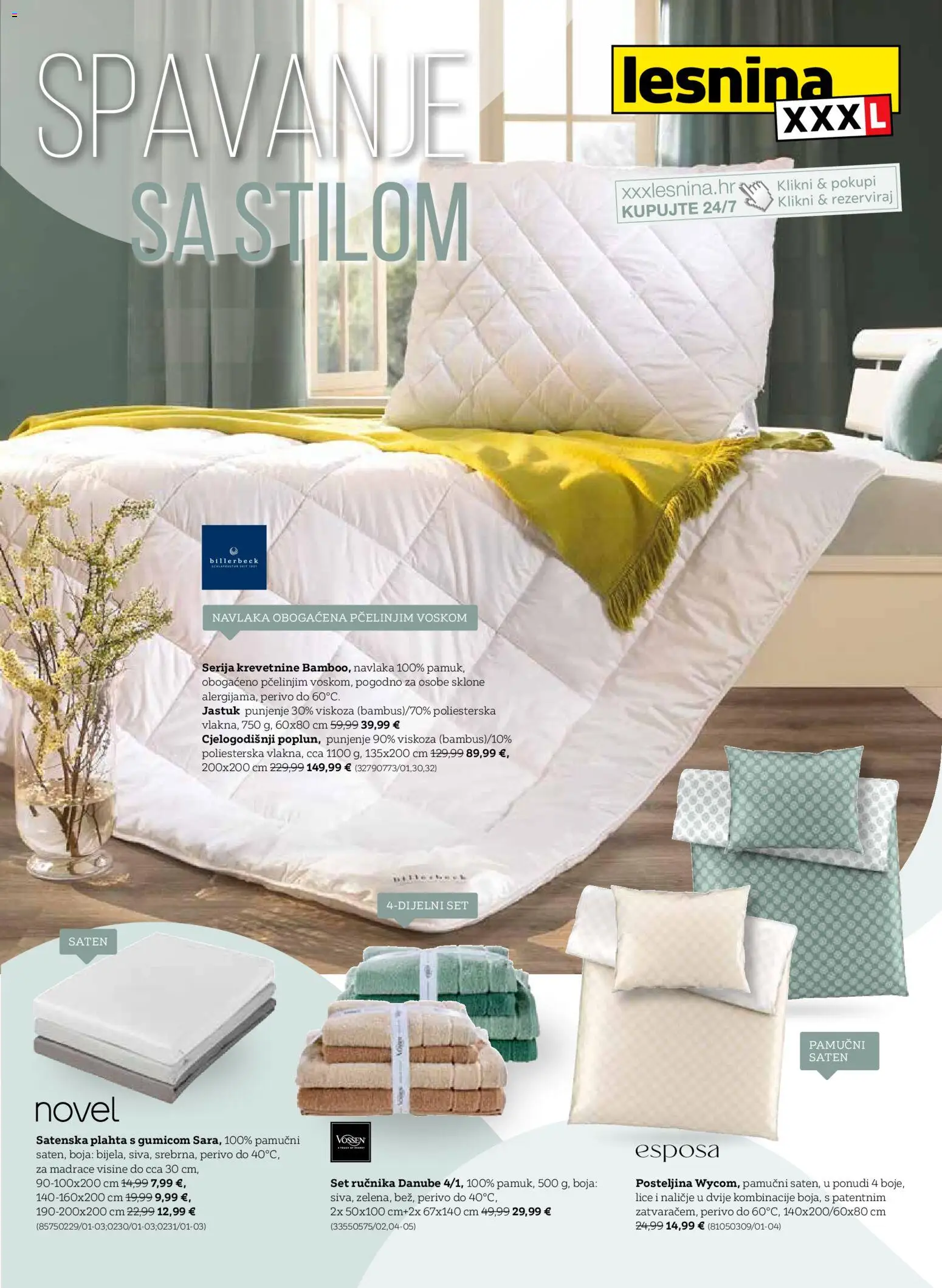 Lesnina katalog | vrijedi od 02.02.2026 | Stranica: 1 | Proizvodi: Jastuk, Plahta, Posteljina