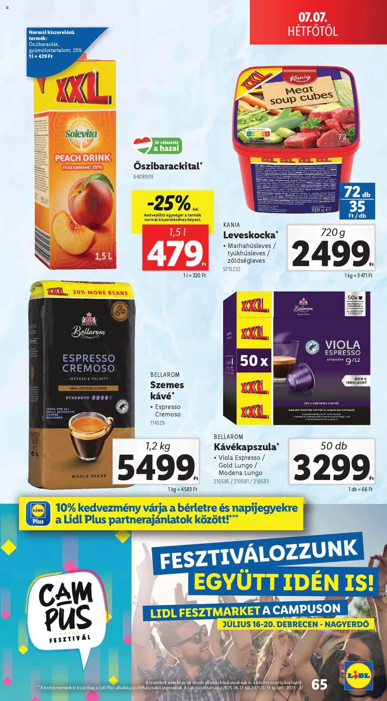 Lidl akciós ujság - amely érvényes a következő dátumtól: 03.07.2025 | Oldal: 65 | Termékek: Só