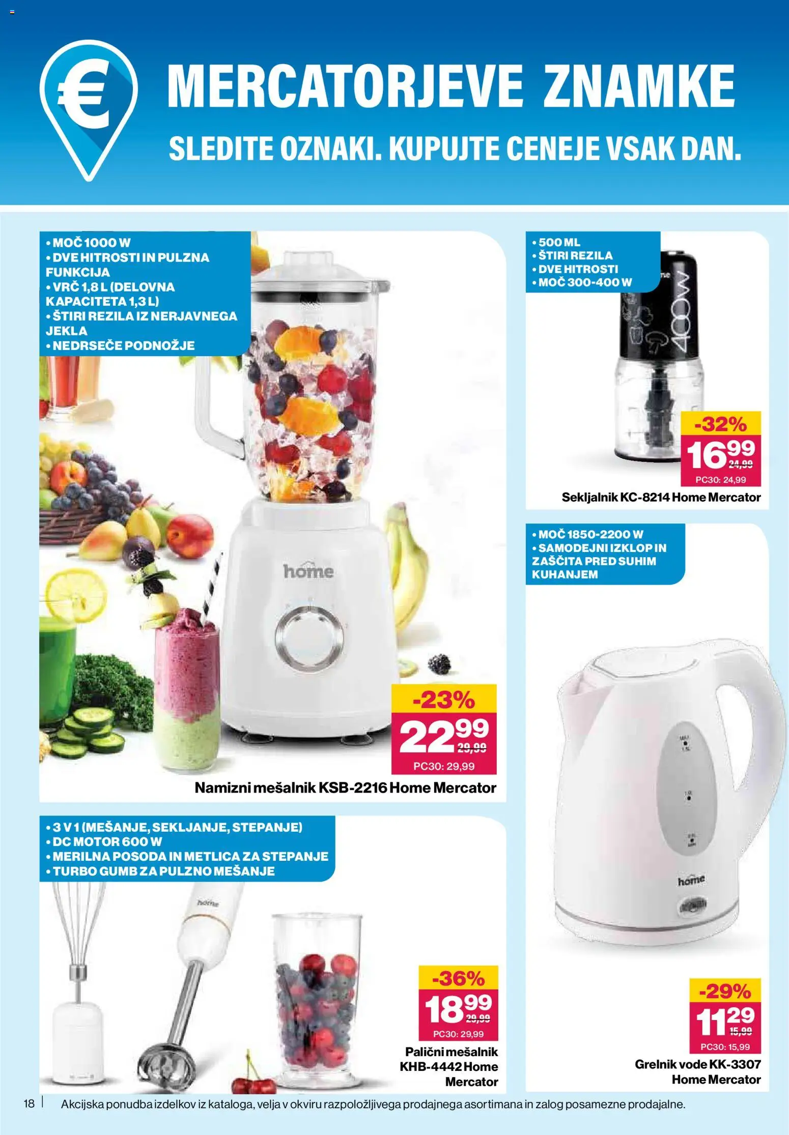 Novi Mercator katalog ponudbe – veljaven od 08.01.2026 | Stran: 18 | Izdelki: Mesalnik, Grelnik vode